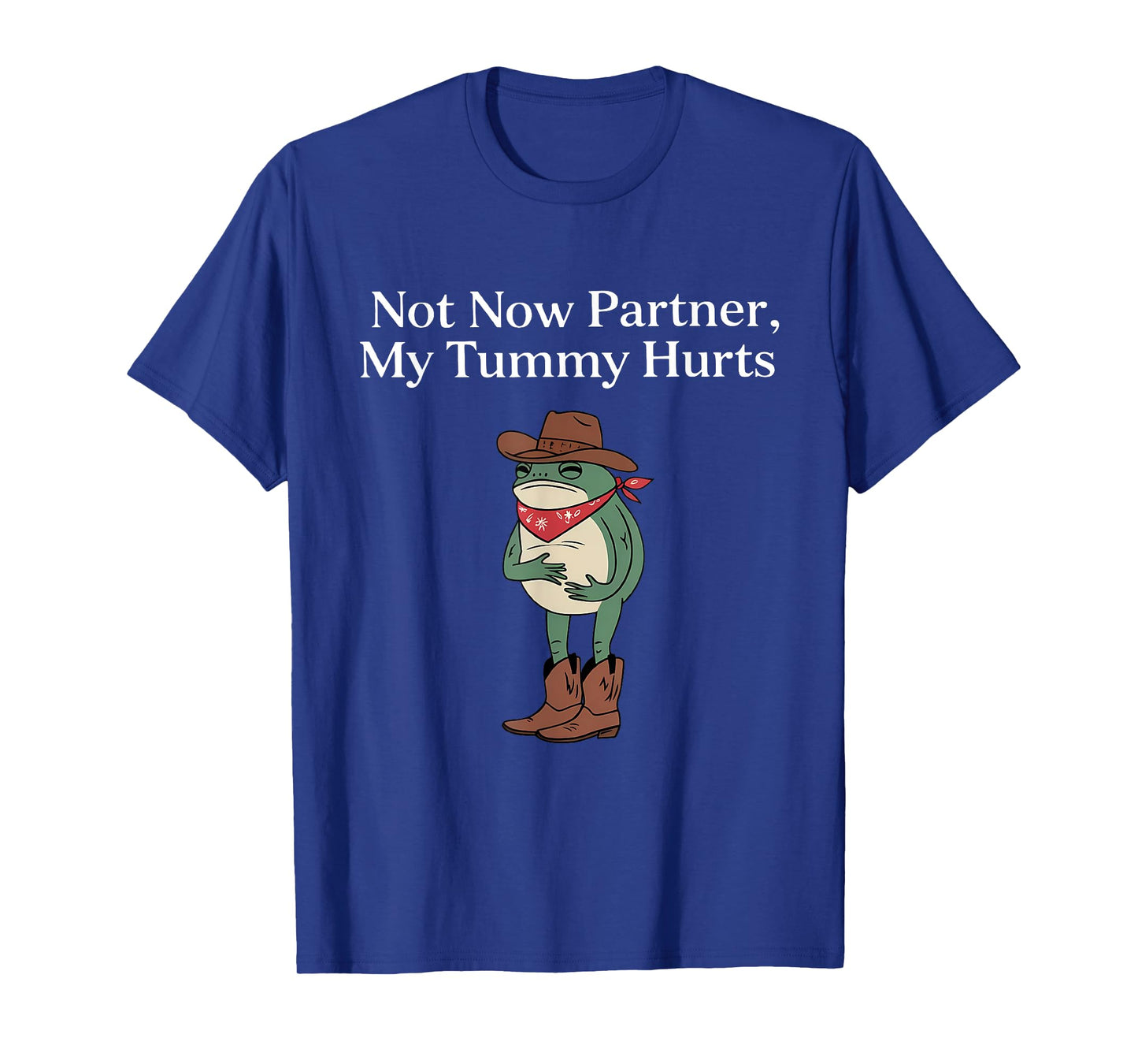Funny Not Now Partner My Tummy Hurts Design T-Shirt