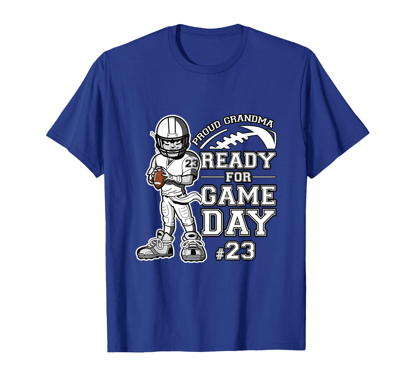 Custom Proud Football Grandma Number 23 Personalized Women T-Shirt