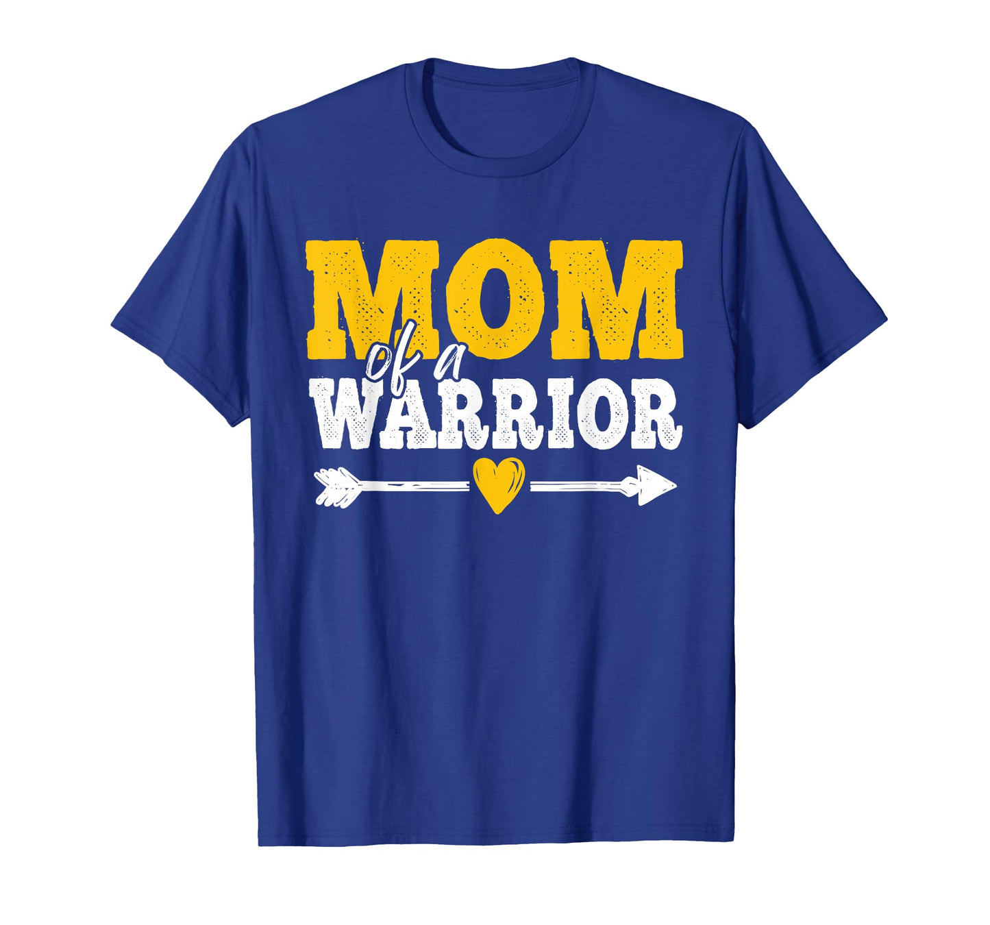 Mom of a Warrior Childhood Cancer Awareness Family Support T-Shirt