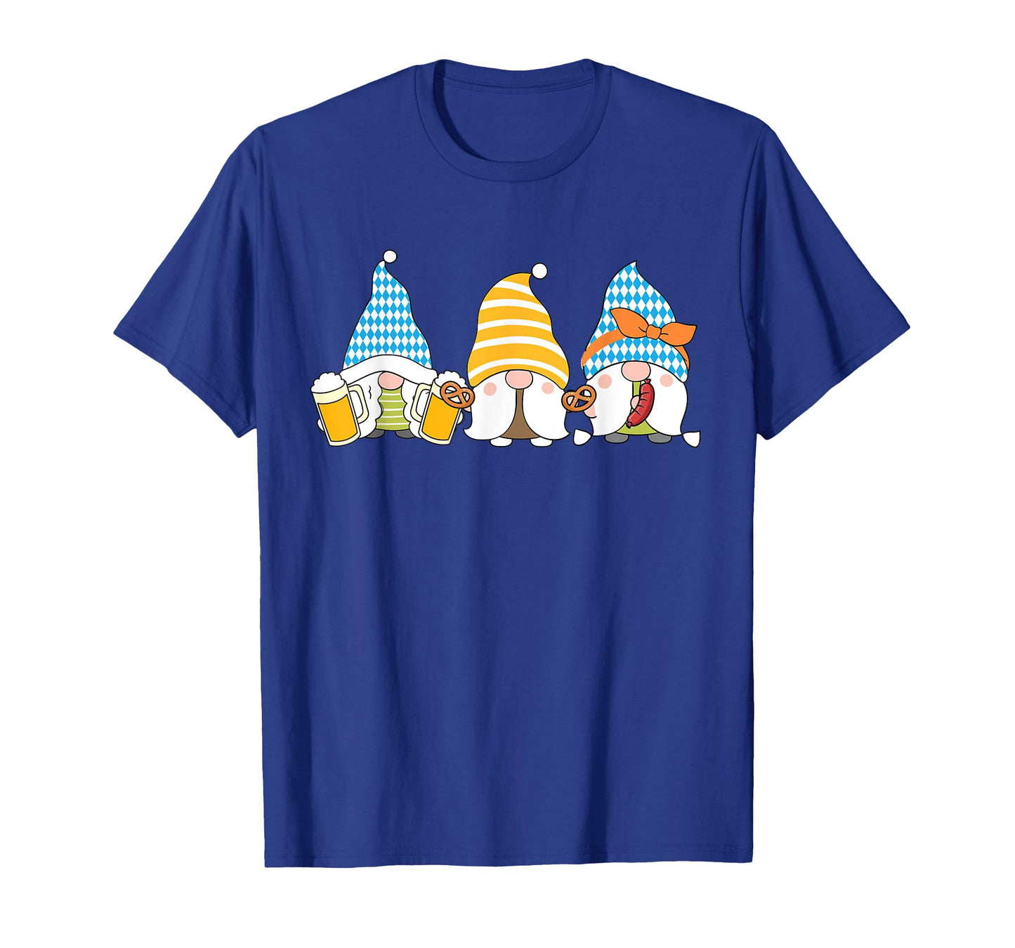 Gnomes Eating Oktoberfest Prfetzel Sausage Bratwurst German T-Shirt