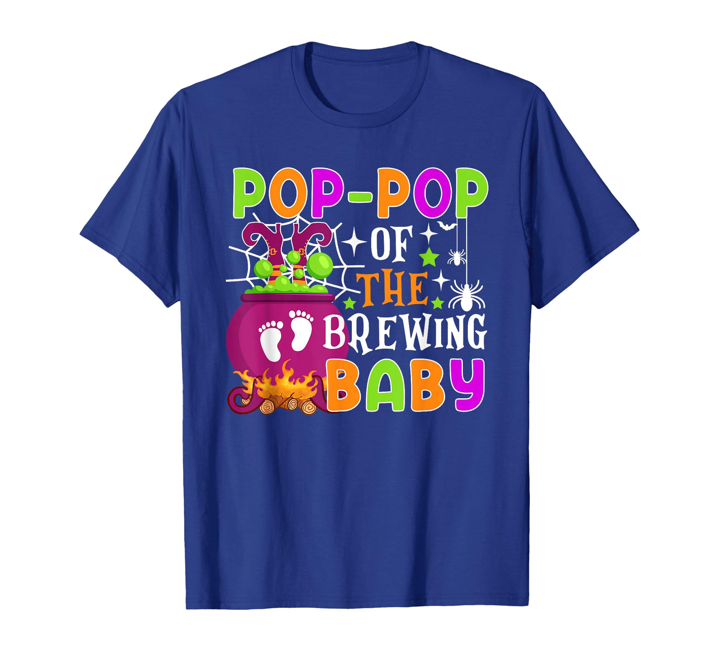 Pop-Pop of Brewing Baby Halloween Theme Baby Shower Spooky T-Shirt