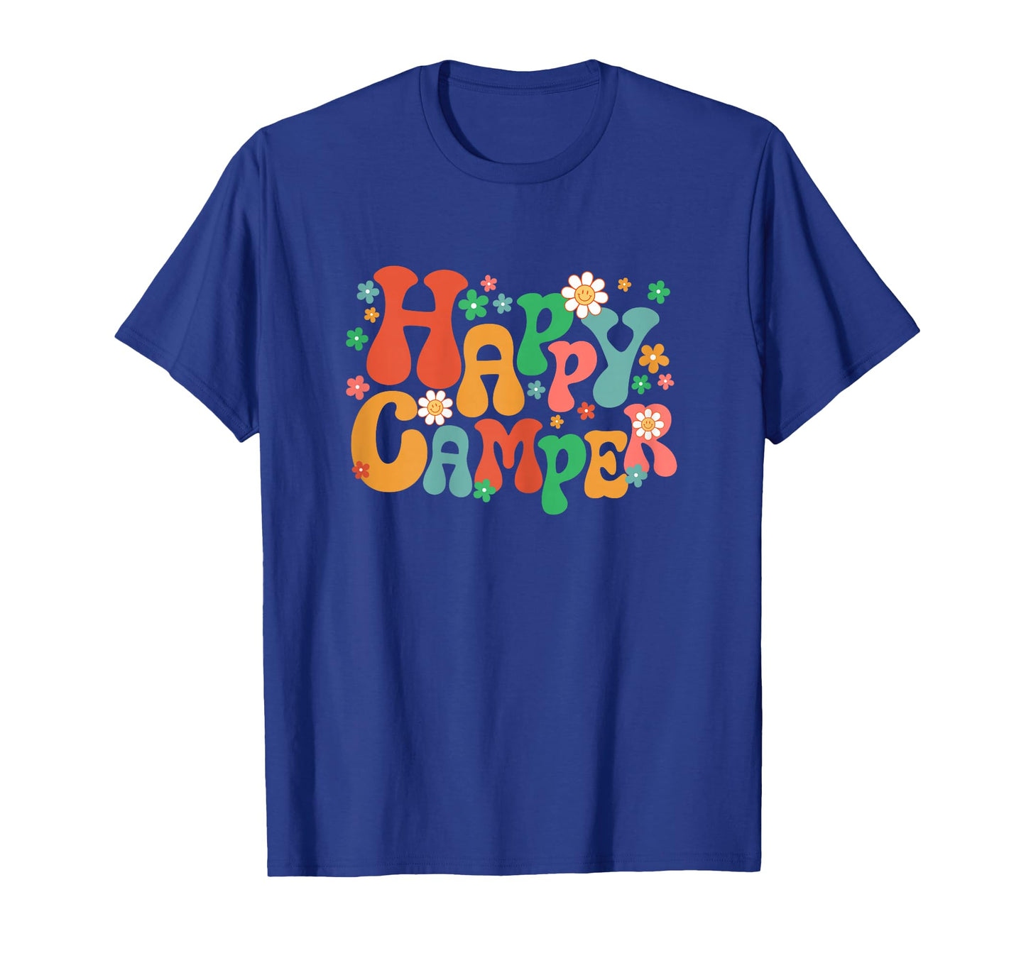 Happy Camper Retro Summer Camp Camping Trip Women's Girls T-Shirt