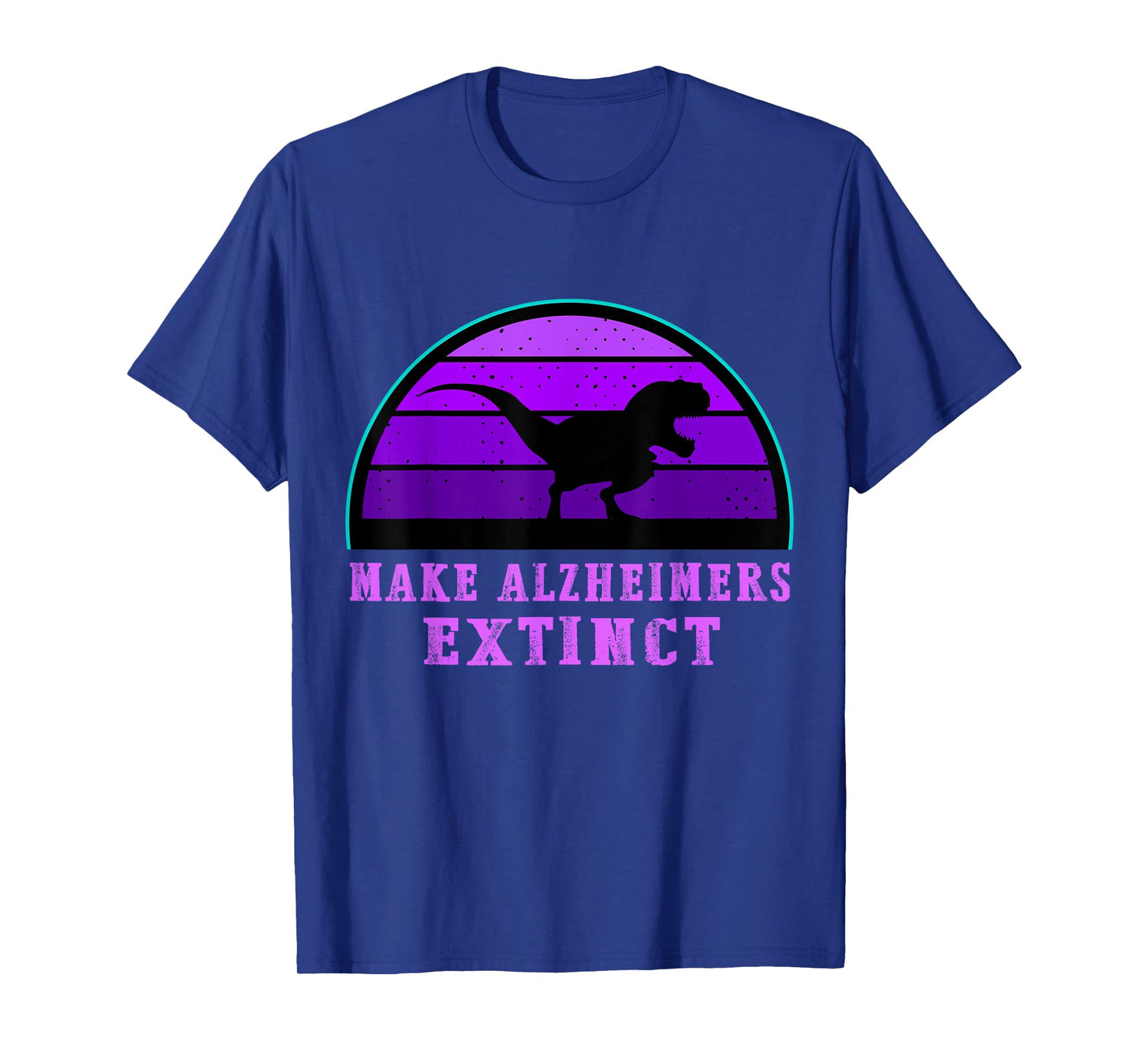 Trex Dinosaur Make Alzheimers Extinct Awareness Kid Support T-Shirt