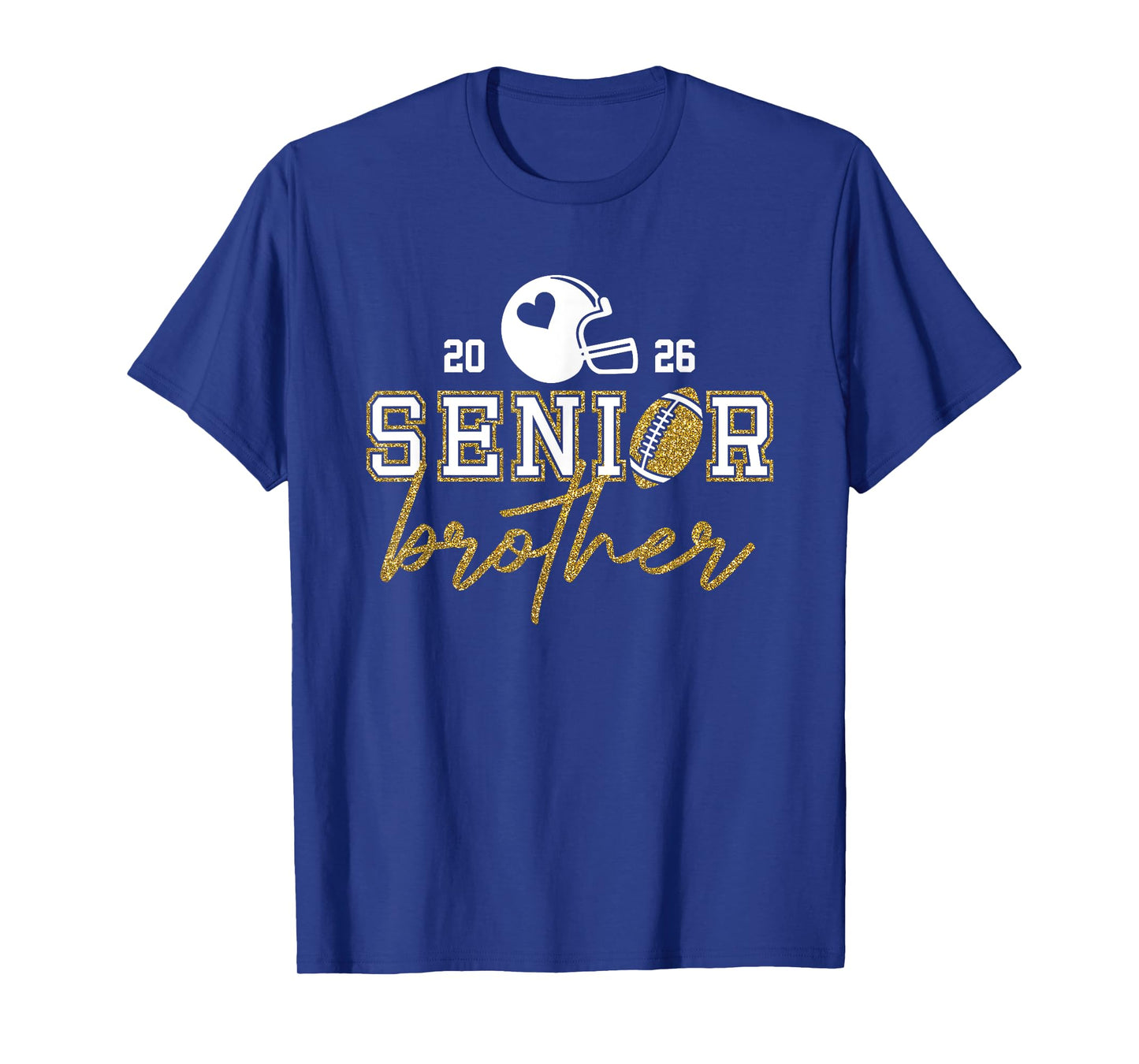 Senior Brother Graduation Football Class of 2026 Family T-Shirt