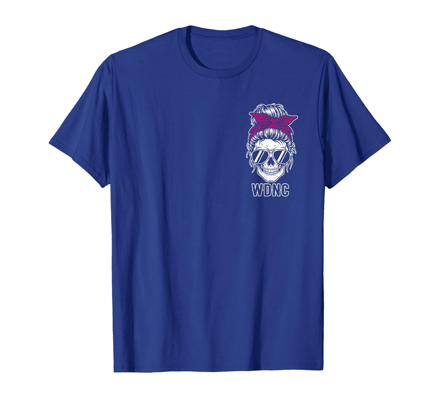 Proud Member of We Do Not Care Club WDNC Skeleton Messy Bun T-Shirt