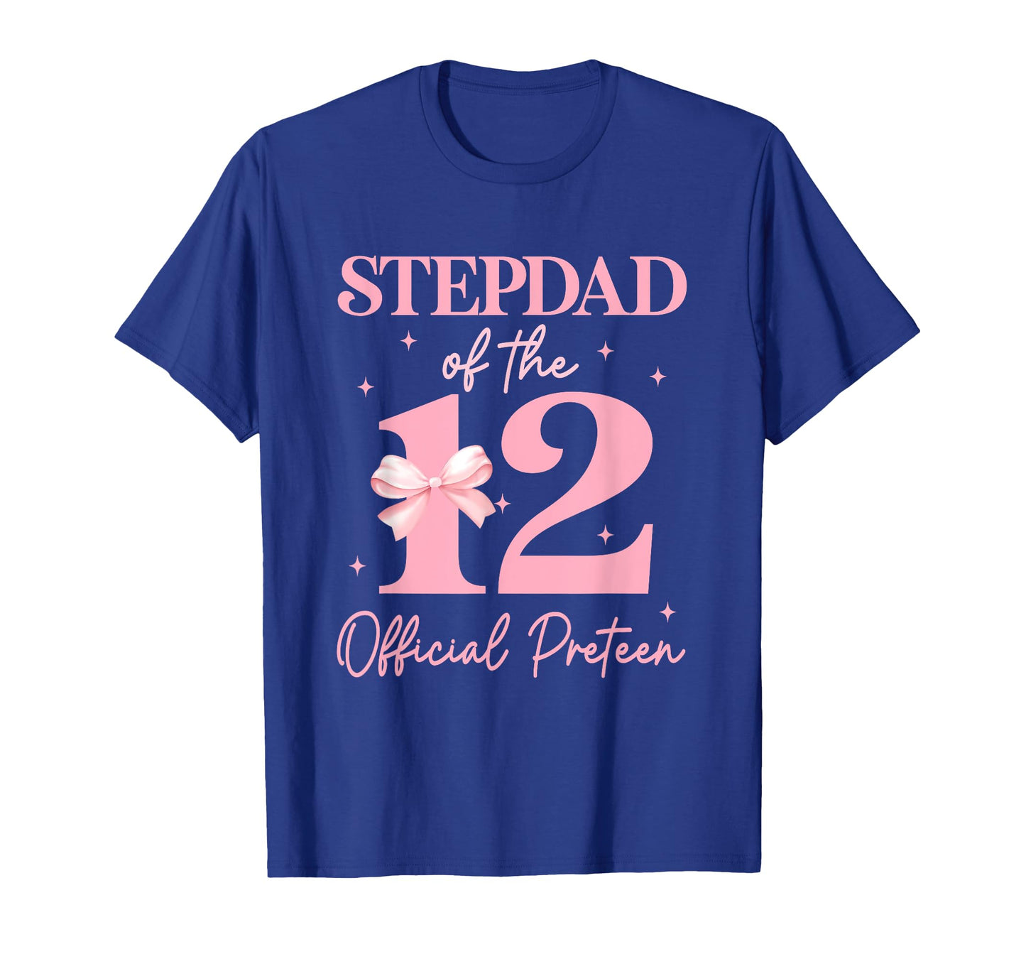 Stepdad of the 12 Official Pre-Teen Birthday Girl 12th Bow T-Shirt