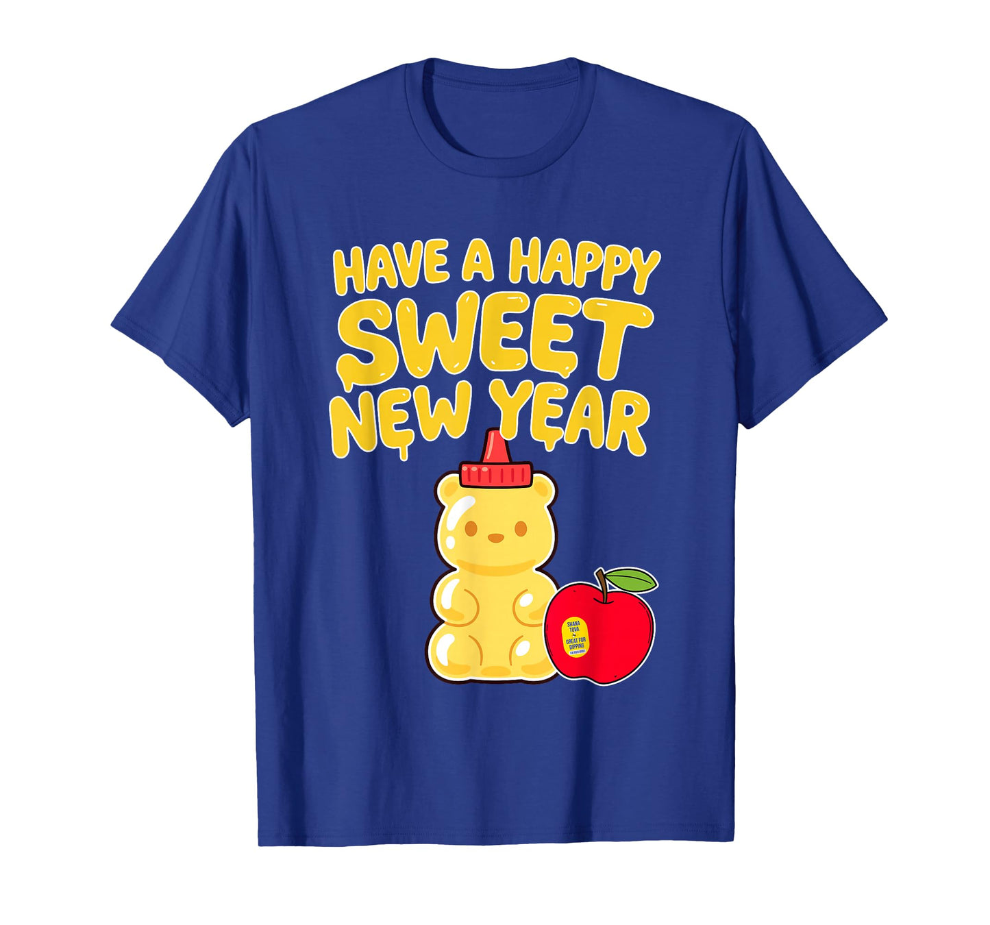 Rosh Hashanah Happy Sweet New Year Honey Bear Jewish Holiday T-Shirt
