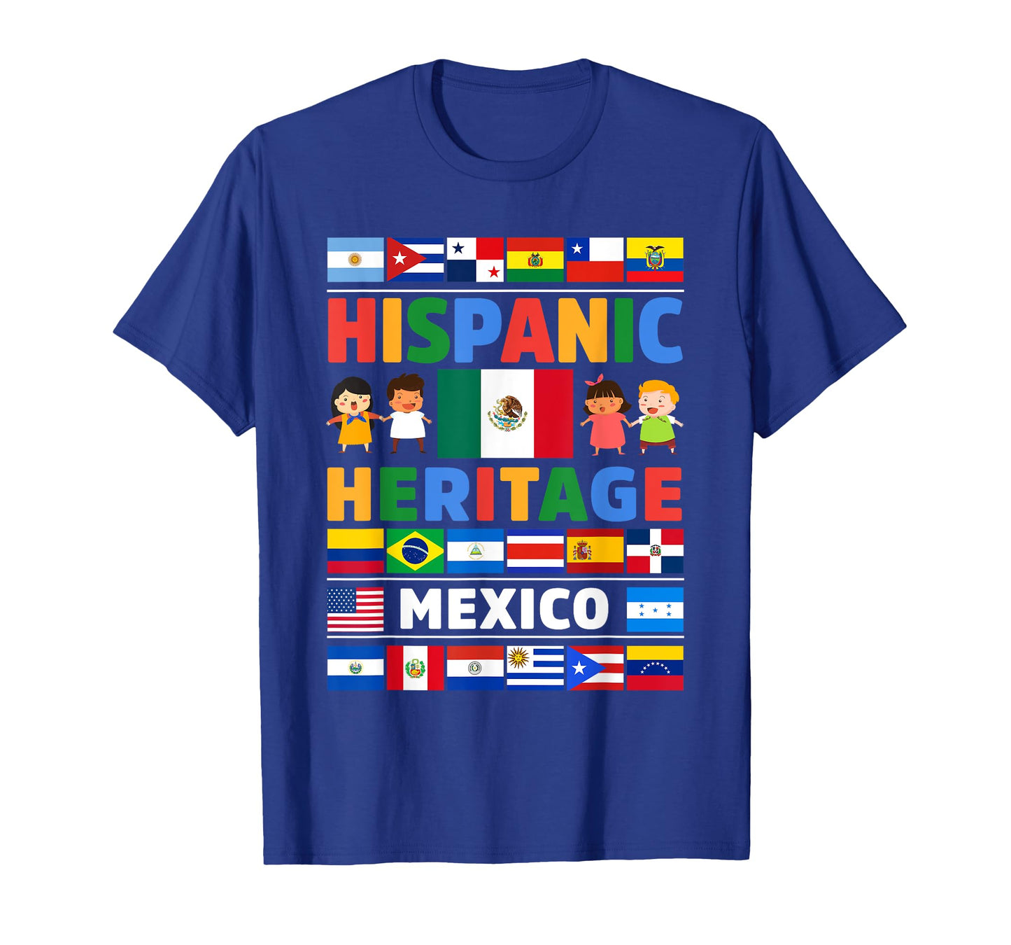 Hispanic Heritage Month Mexico Flag Latino Kids T-Shirt