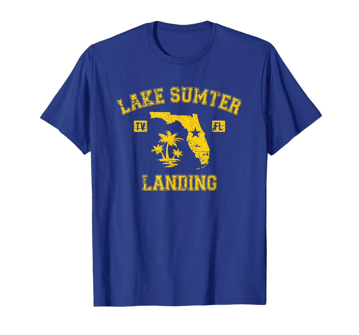 Lake Sumter Landing TV Florida USA Distressed Design T-Shirt