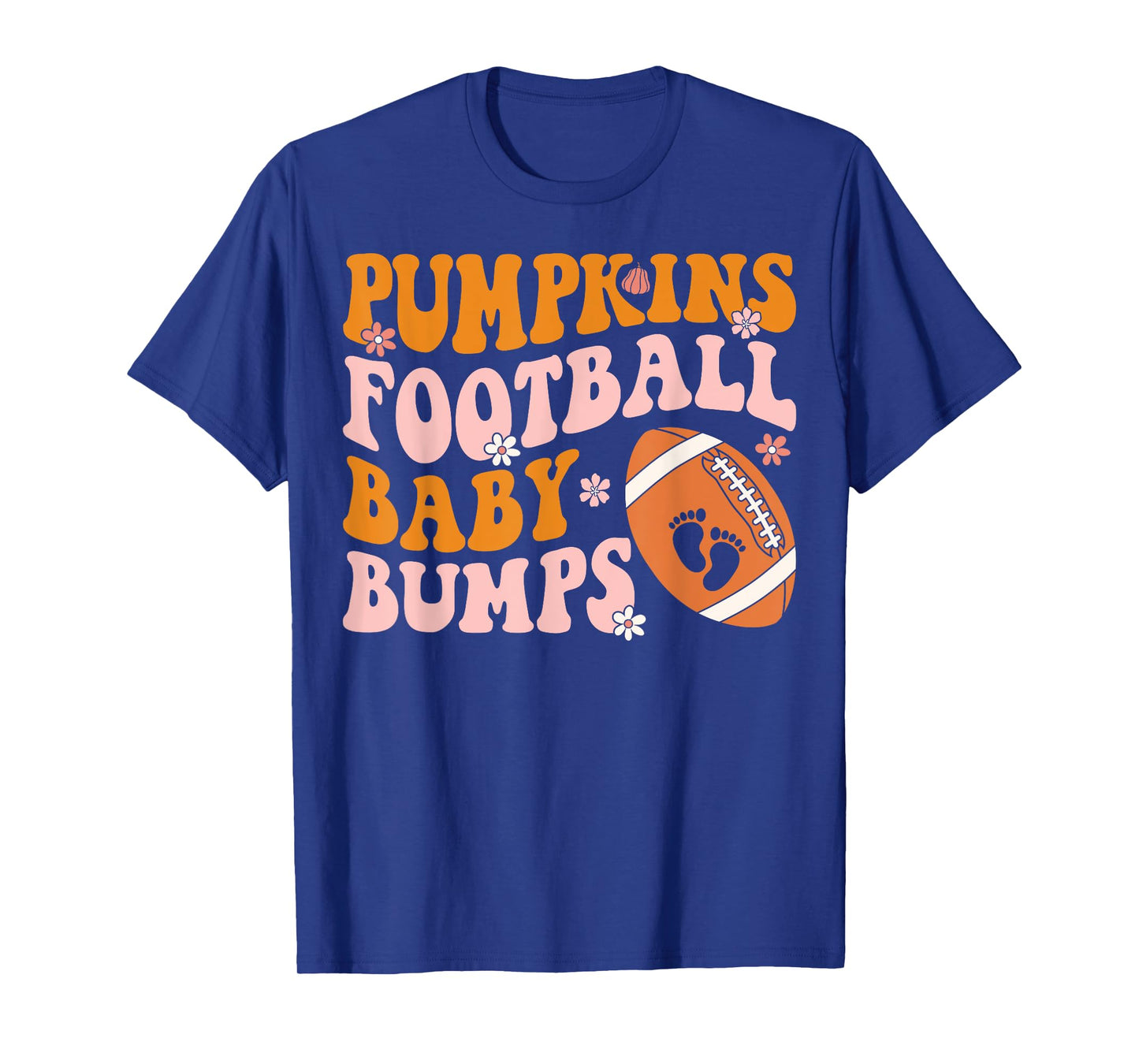 Pumpkins Football Baby Bumps Pregnancy Announcement Fall T-Shirt