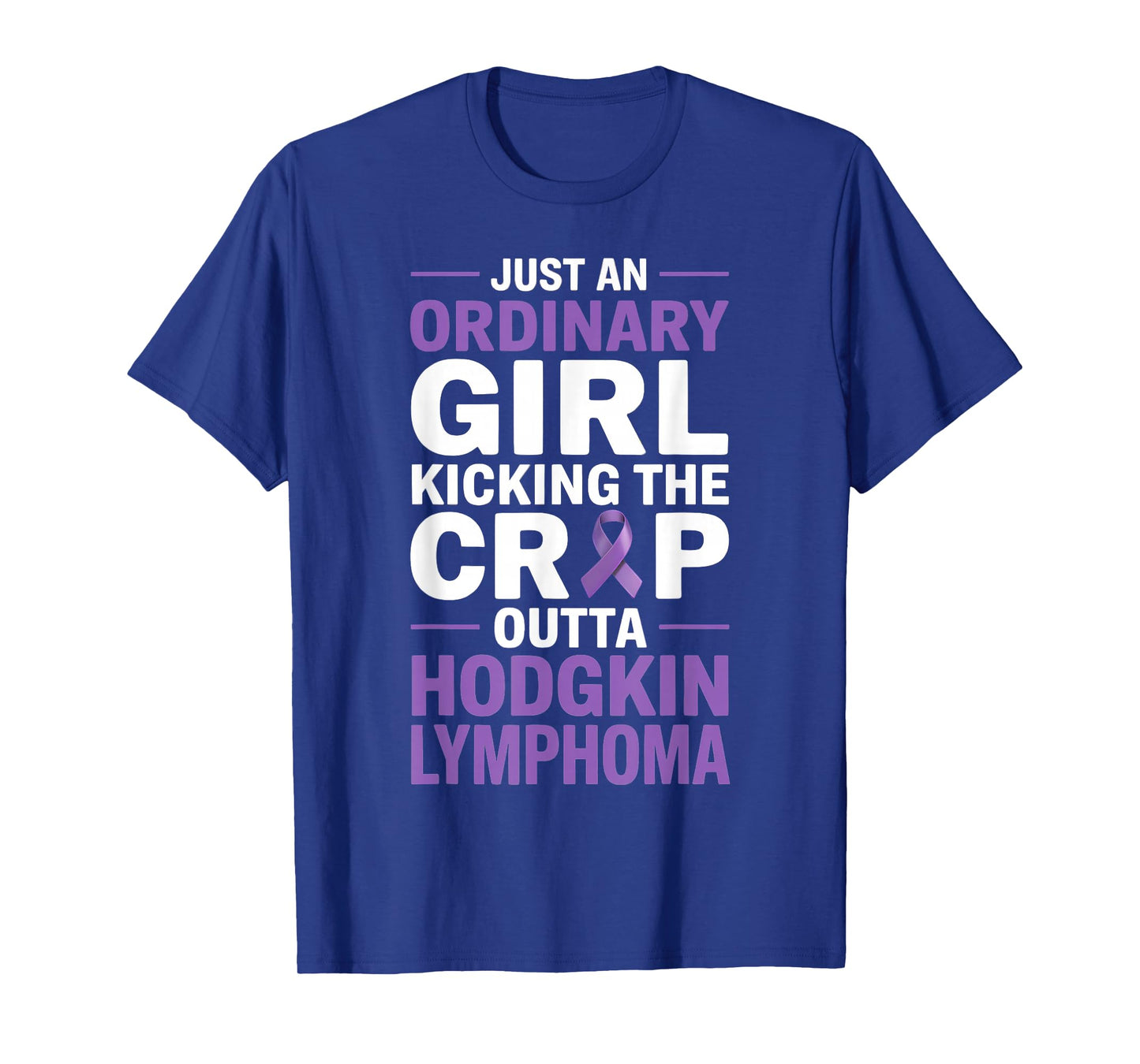 Hodgkin Lymphoma Awareness Purple Ribbon Lymphoma Cancer T-Shirt
