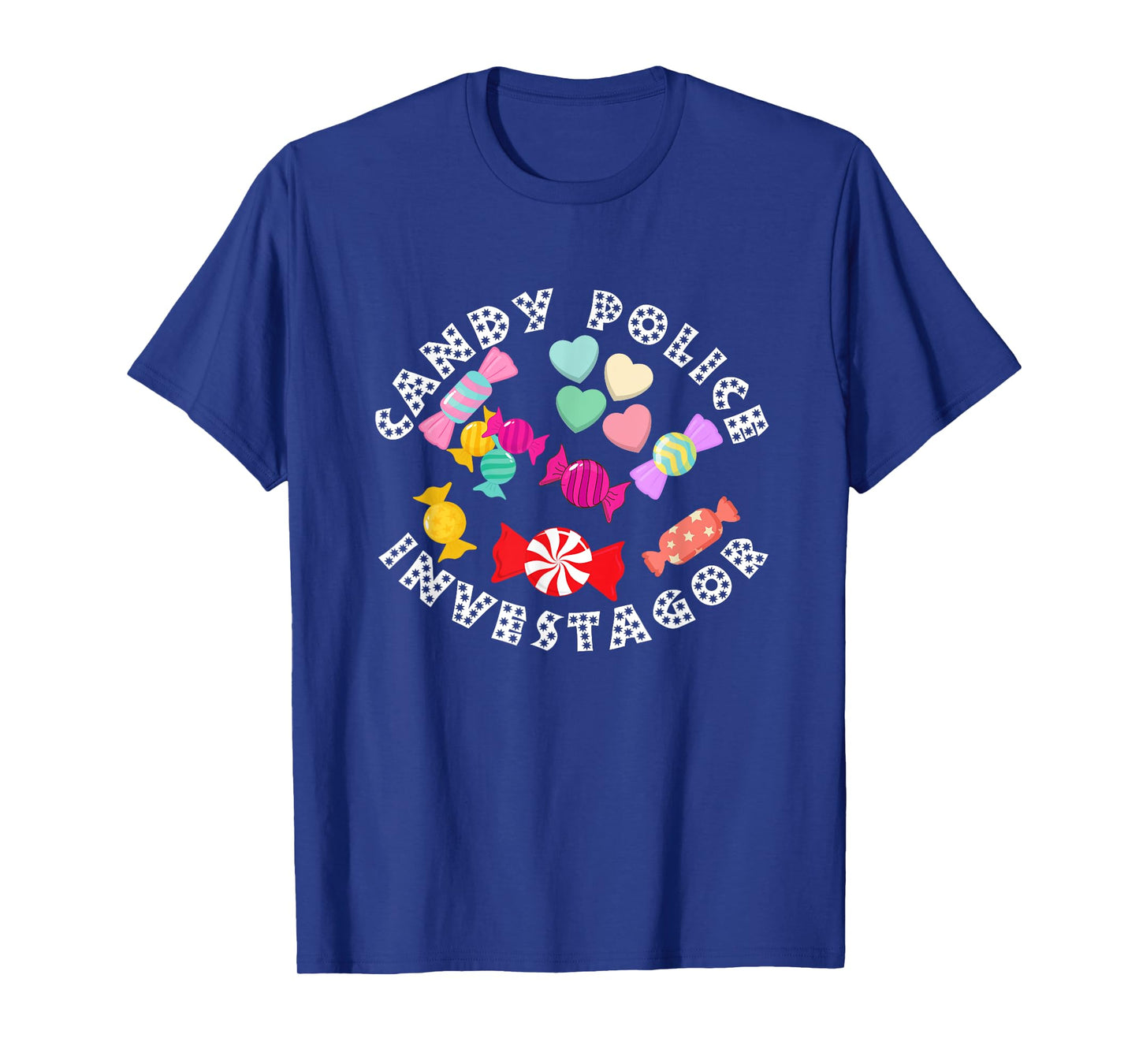 Candy Police Security Funny Cute Halloween Costume Kids Dad T-Shirt