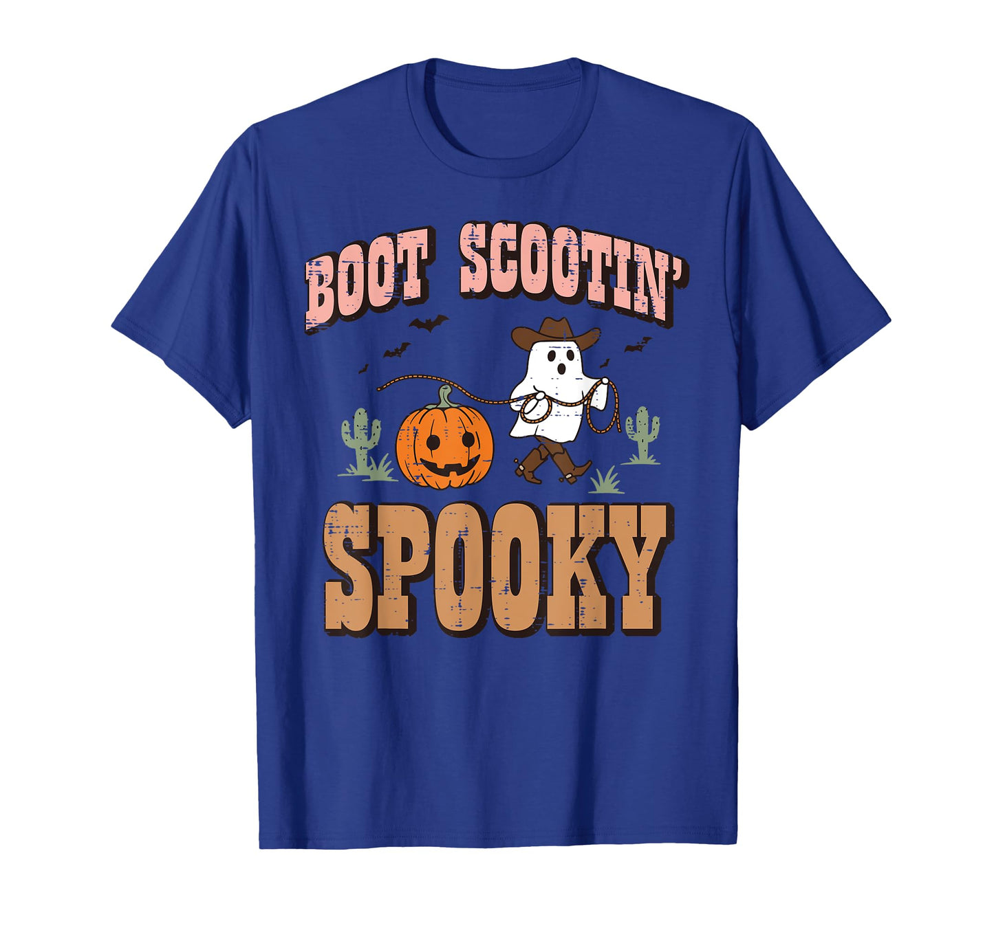 Halloween Cowboy Ghost Boot Scootin Spooky Costume Men Women T-Shirt