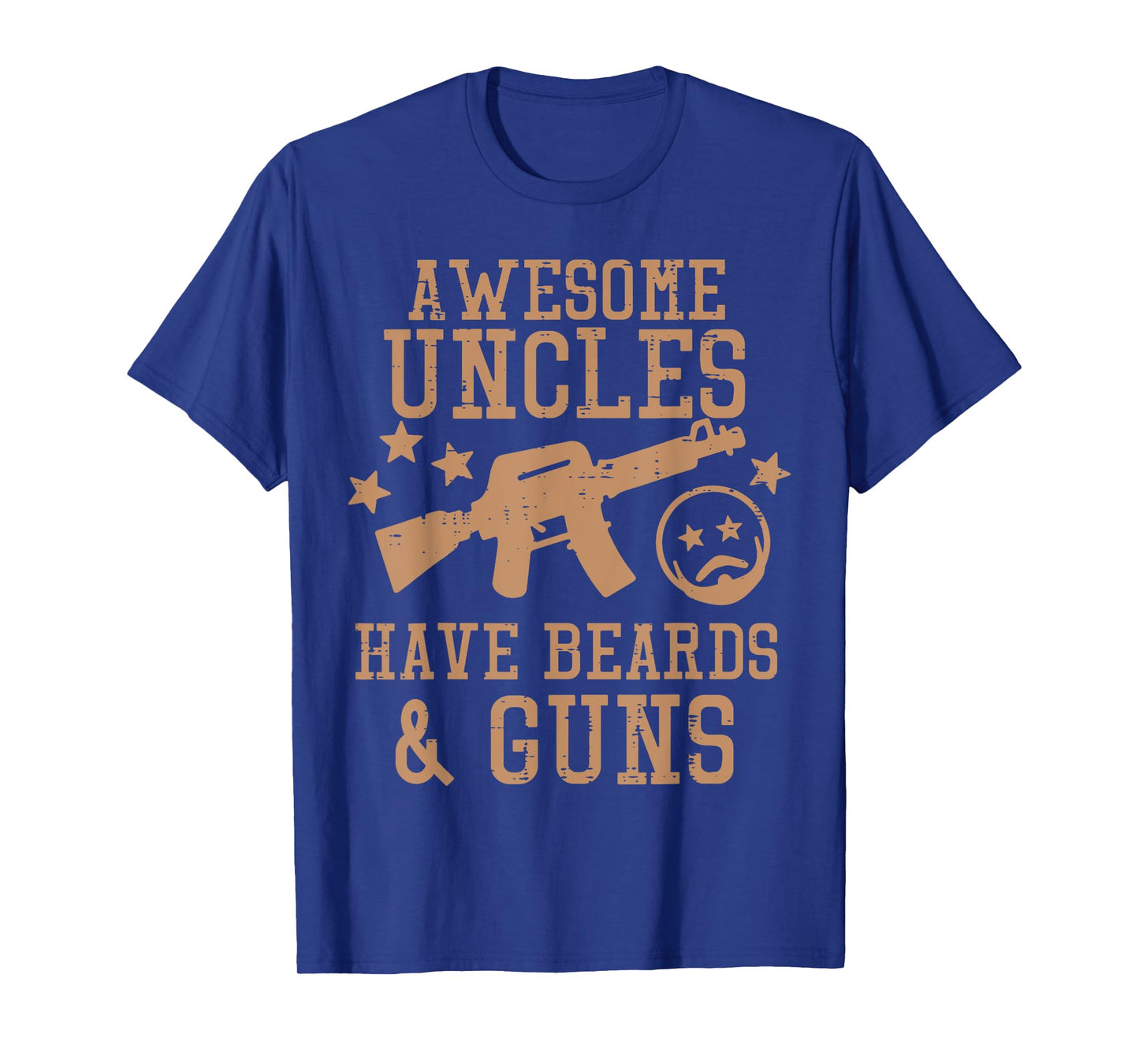 Awesome Uncles Have Beards And Guns Funny Fathers Day Men T-Shirt