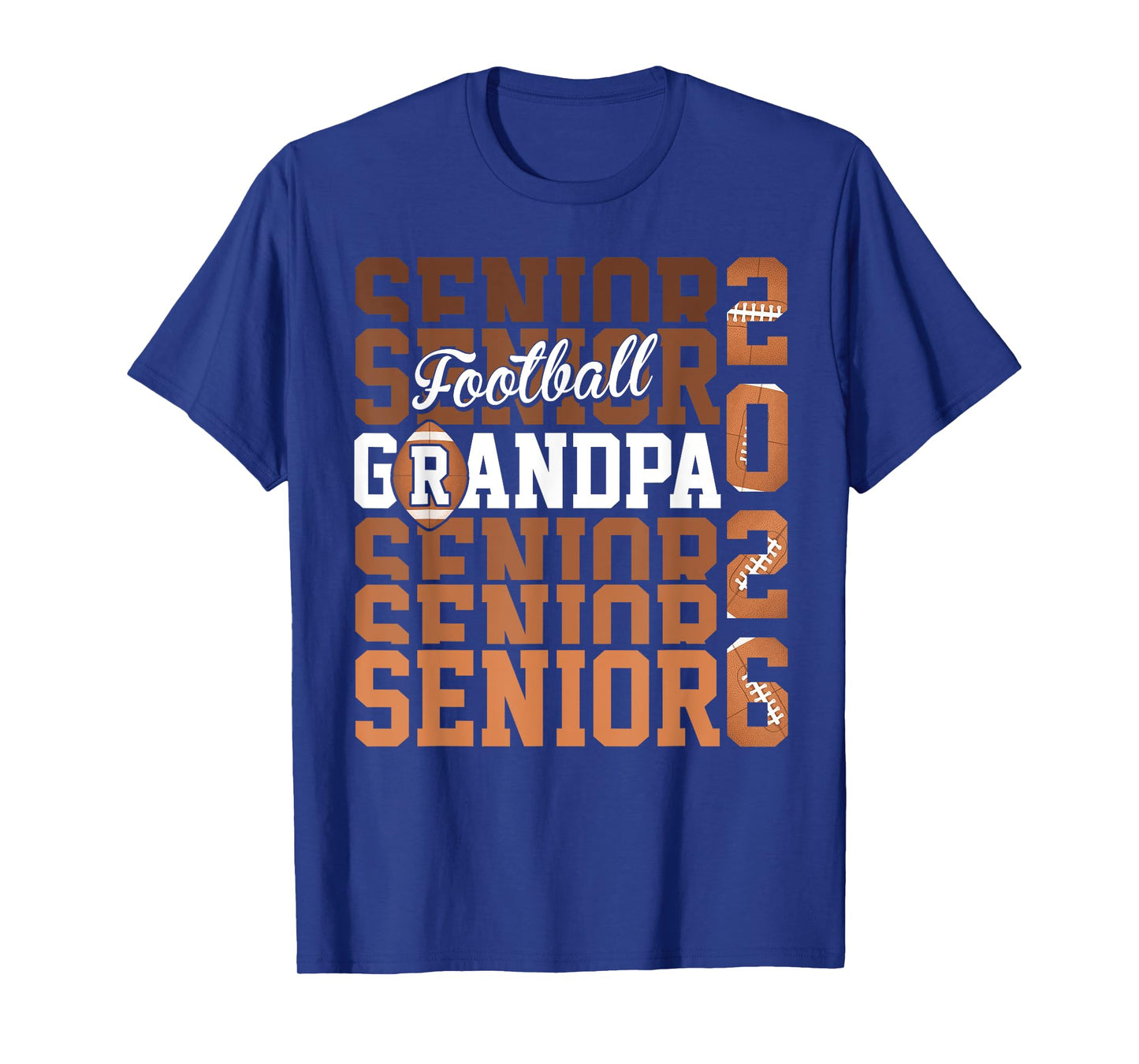 2026 football senior Grandpa graduation Matching family T-Shirt