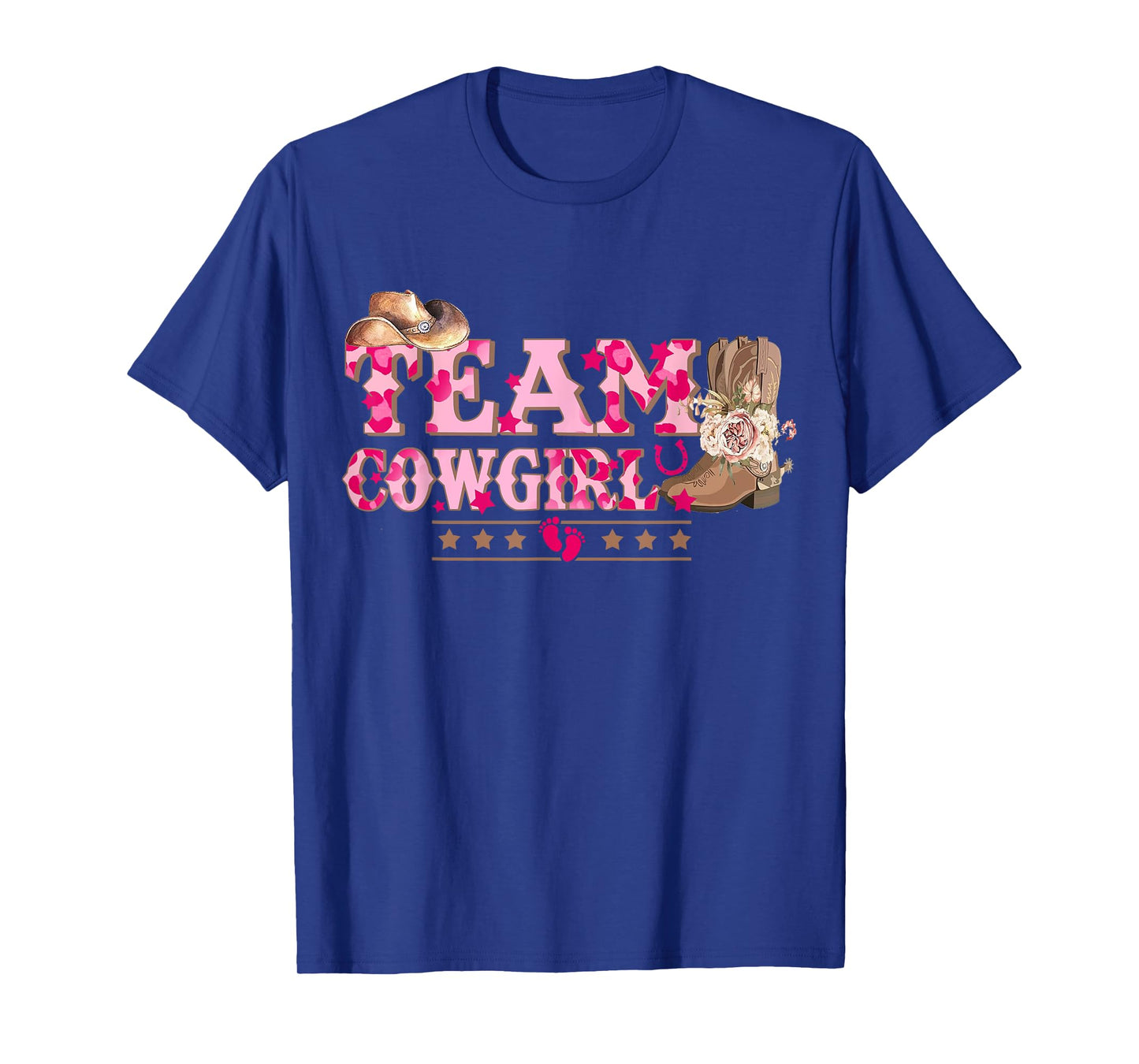 Team Cowgirl Baby Gender Reveal Outfit Tee Western Team Girl T-Shirt