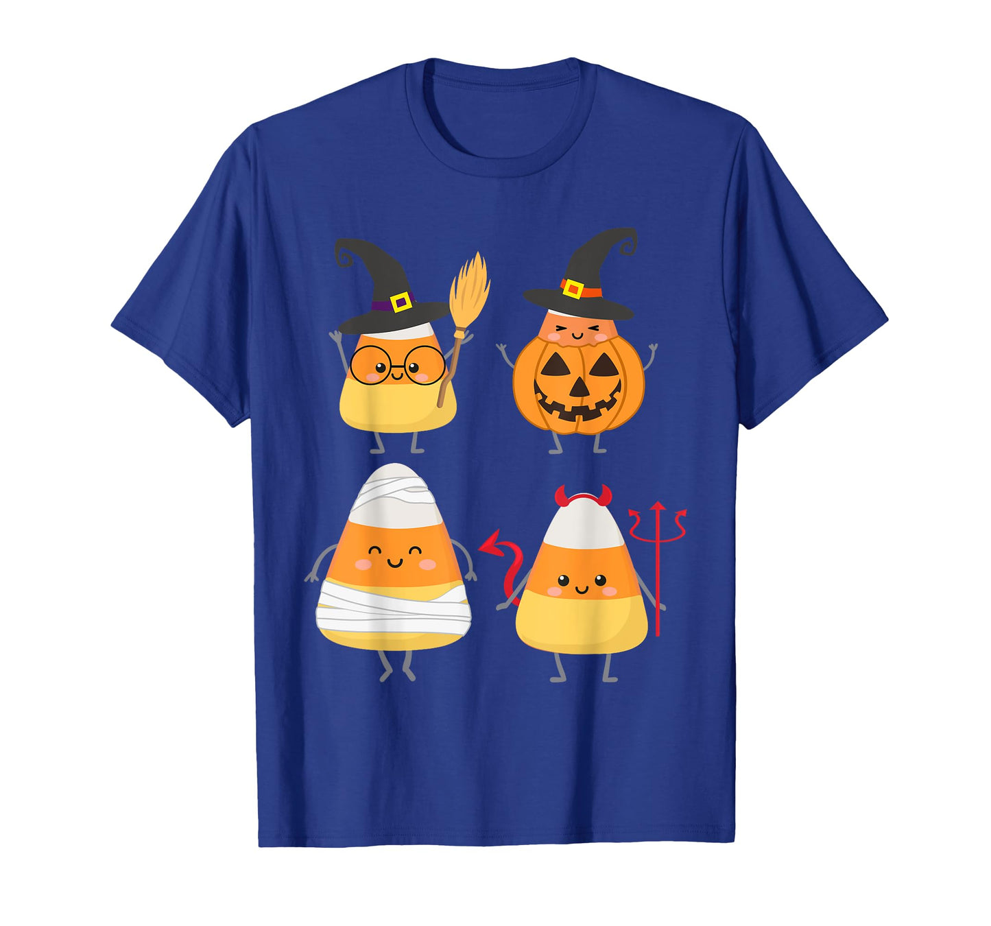Candy Corn Costume Characters - Cute Halloween T-Shirt