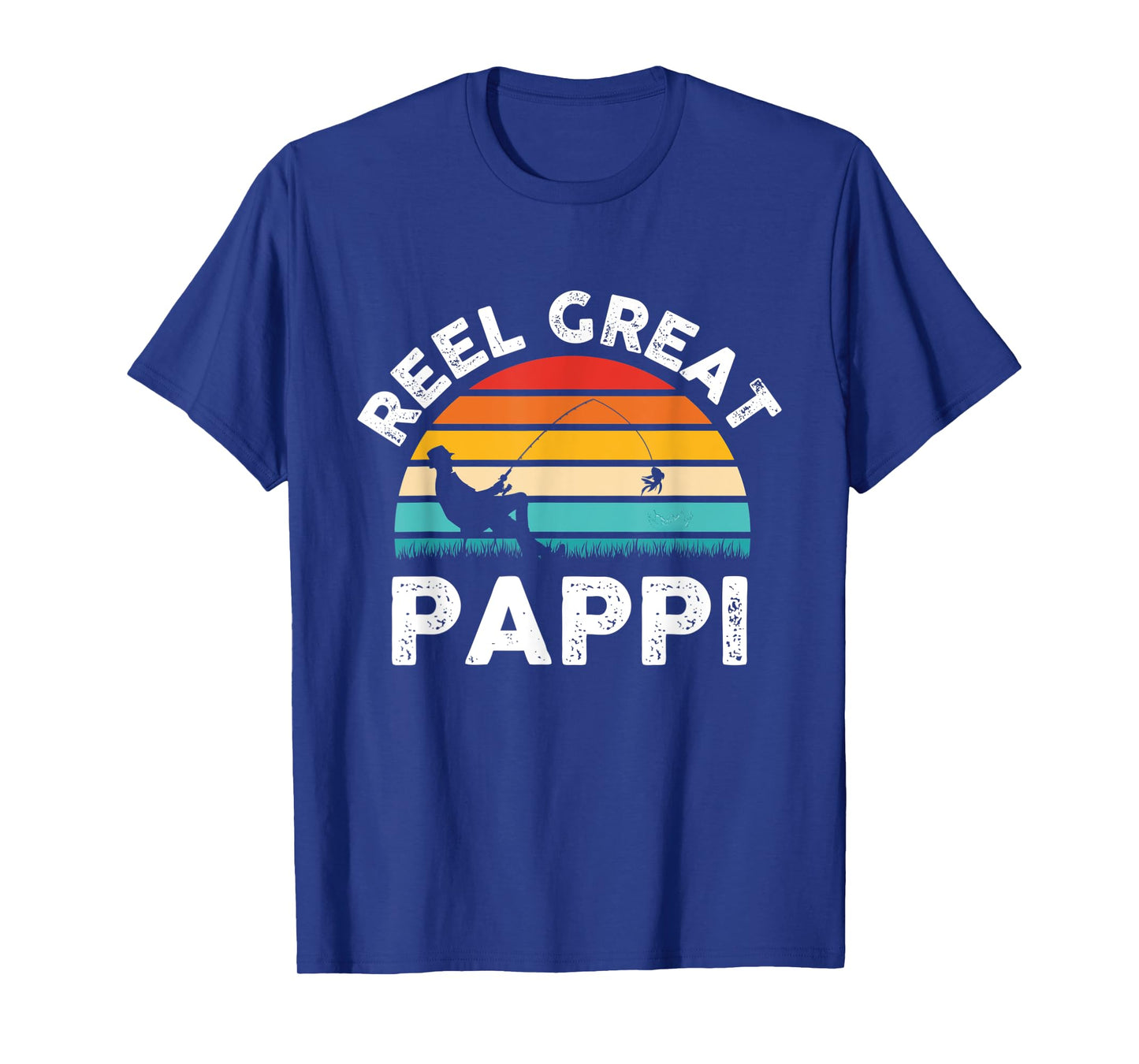Mens Fishermen Reel Great Pappi Vintage Fishing Father’s Day T-Shirt