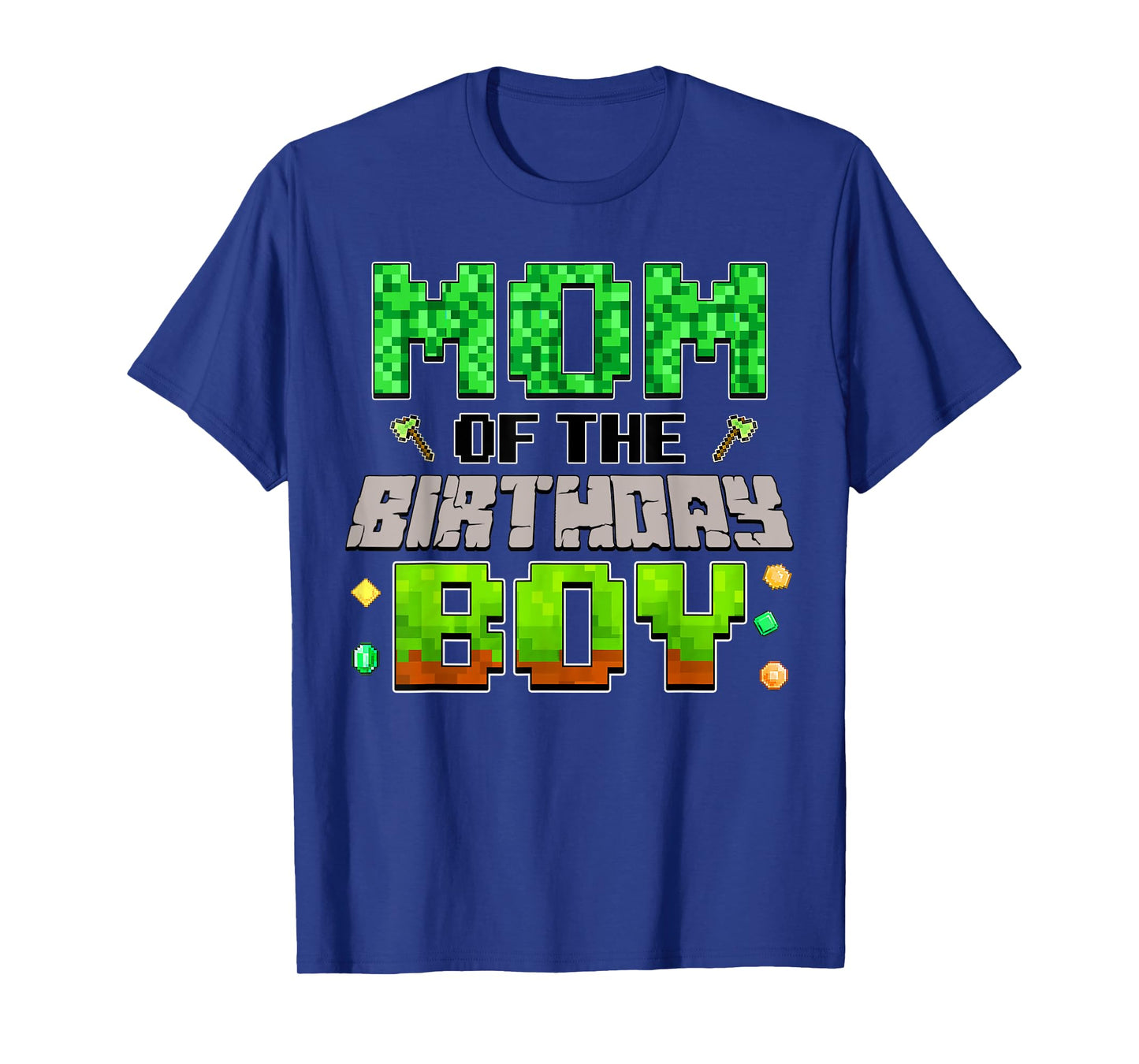 Mom Of The Birthday Boy Family Gaming Pixel Birthday Party T-Shirt