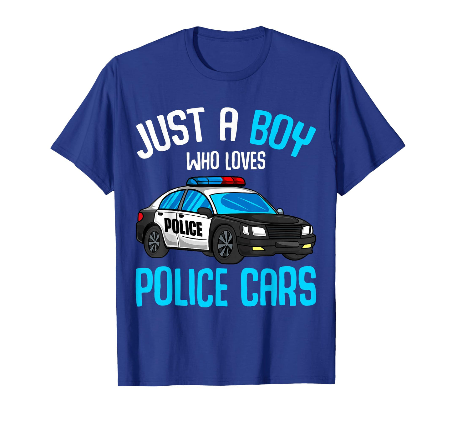 Just a Boy who loves Police Cars Officer Policeman Kids T-Shirt