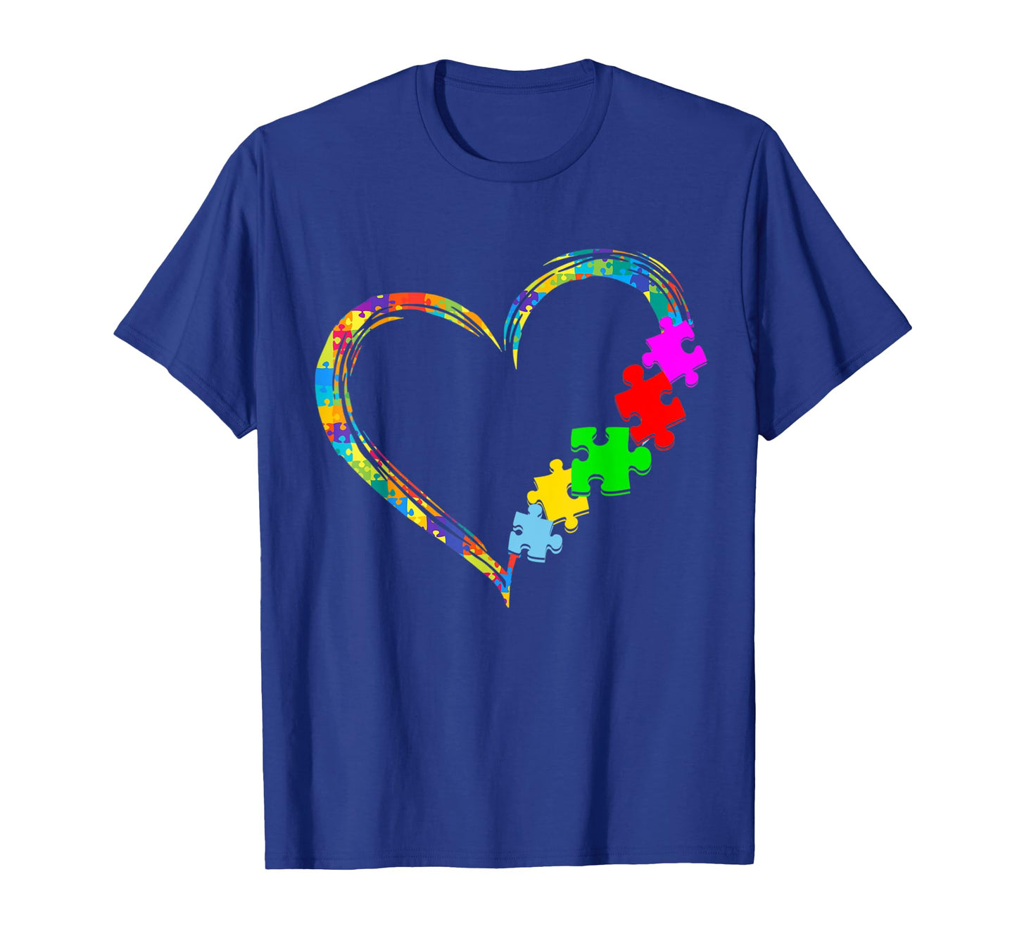 Autism Awareness Ribbon Love Puzzle Piece Teacher Costume Men Women Kids T-Shirt