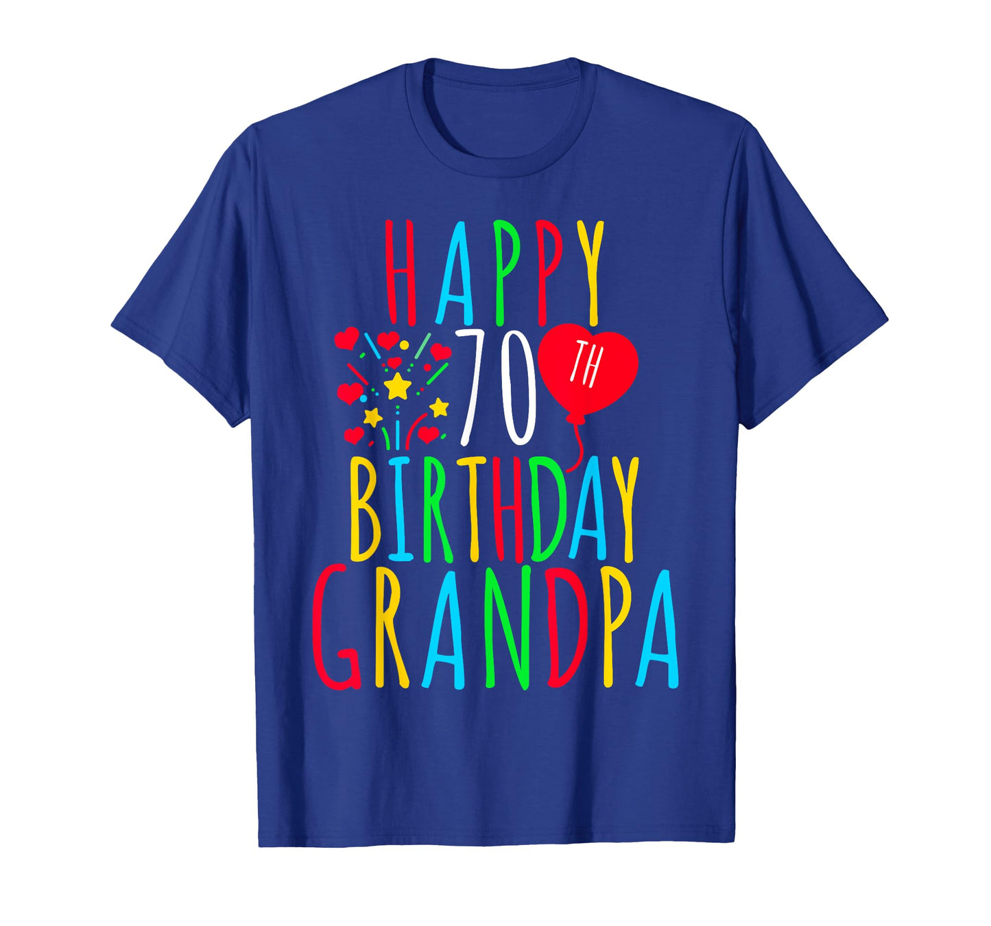 Happy 70th Birthday Grandpa Birthday 70 Years Old Grandpa T-Shirt