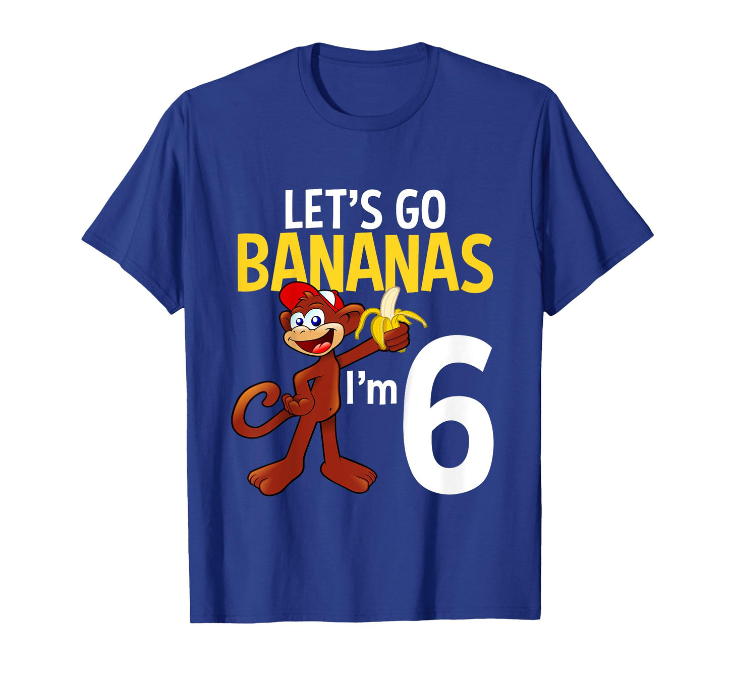 6 Year Old Monkey Birthday Party Zoo Animal Theme 6th Gift T-Shirt