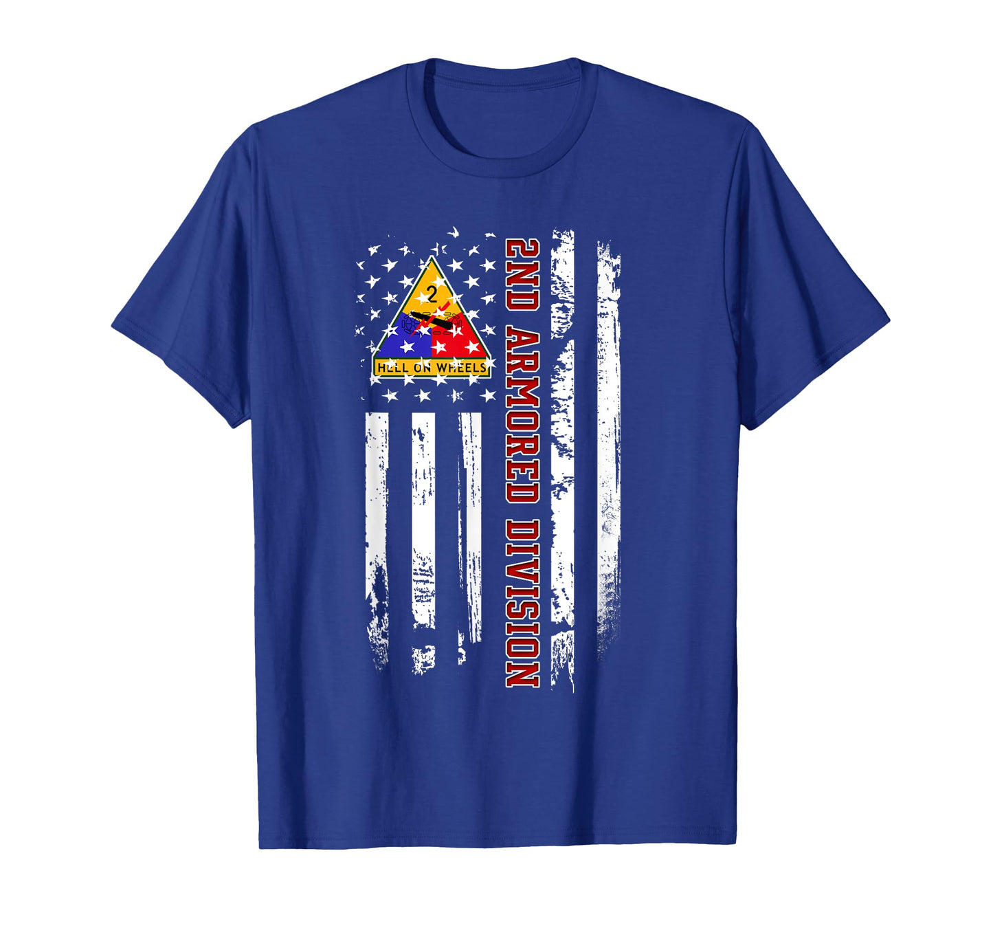 2nd Armored Division American Flag Military Veteran Day Papa T-Shirt