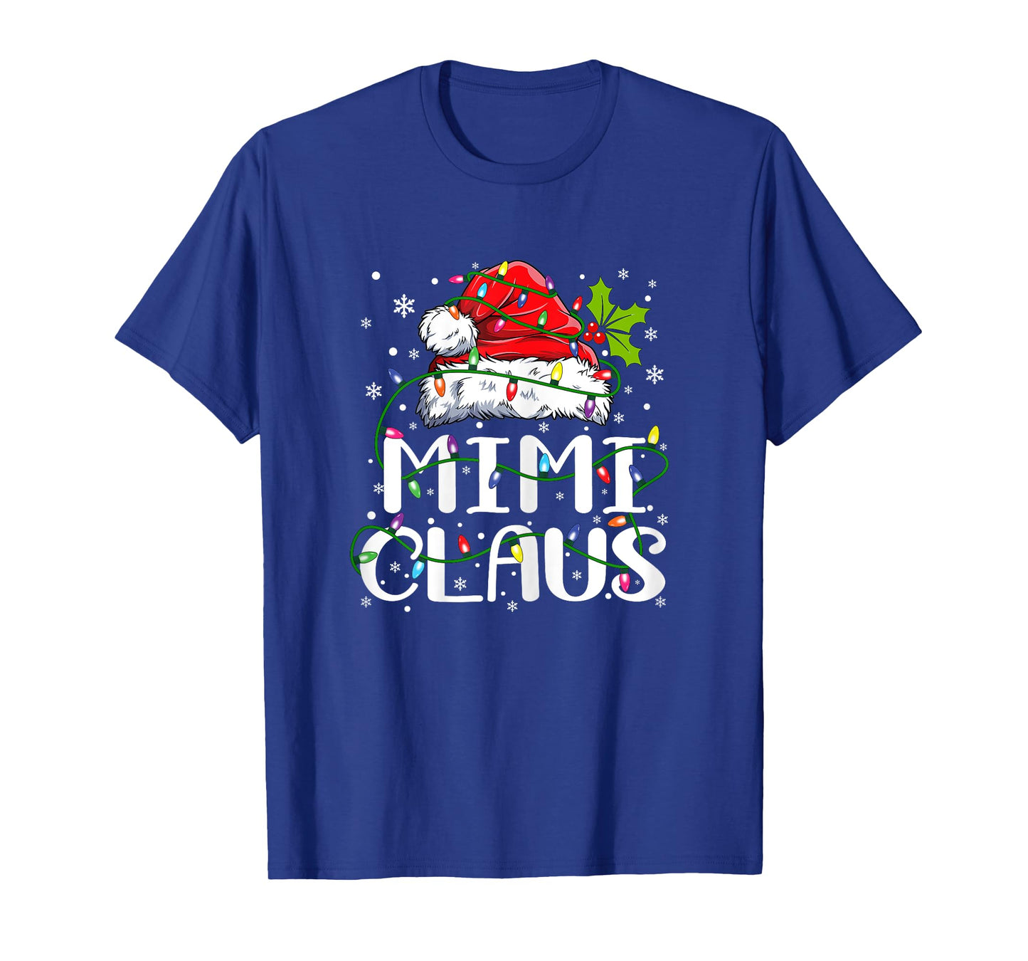 Mimi Claus Christmas Lights Pajama Family Matching T-Shirt