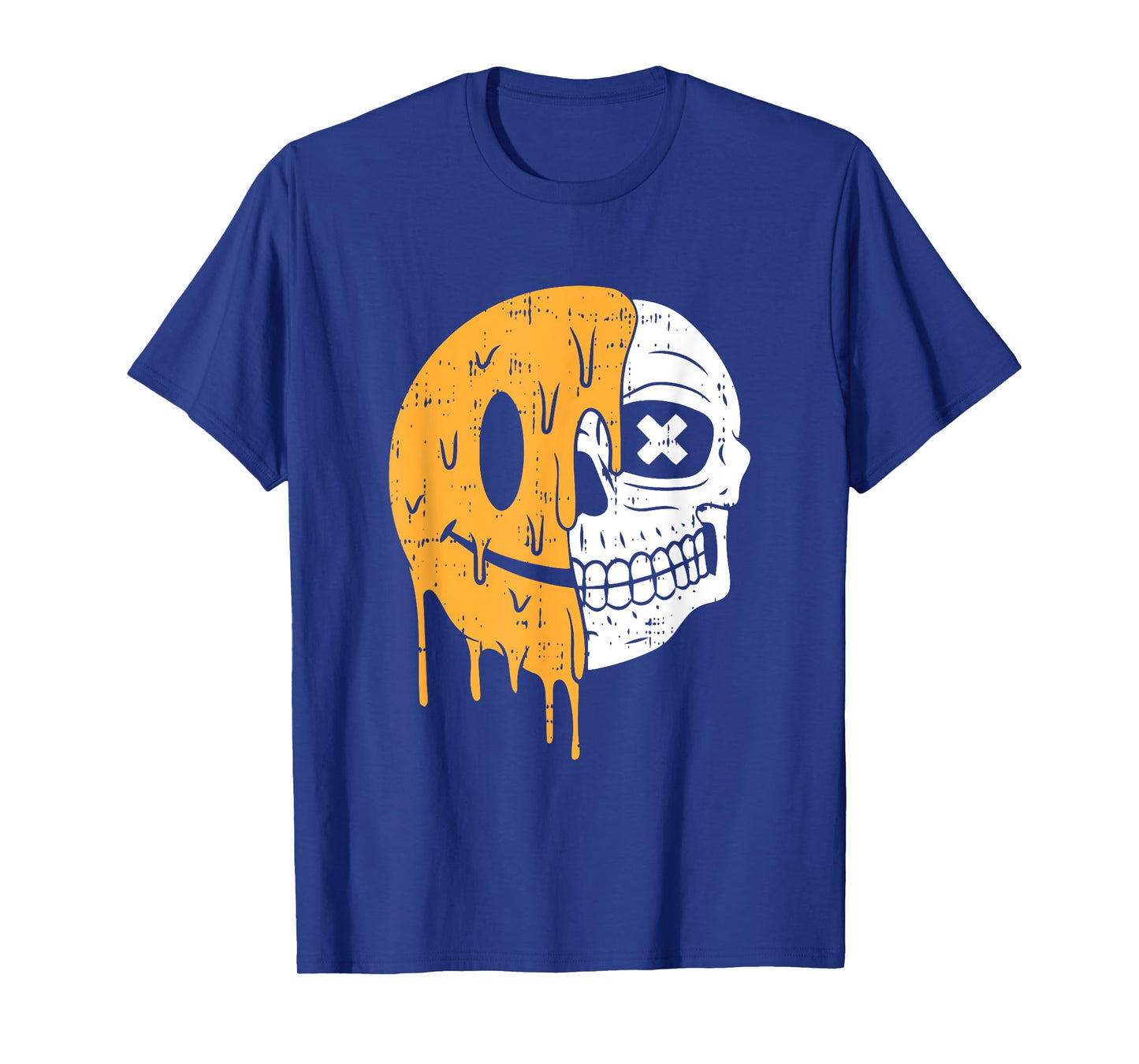 Smile Emoticon Skull Halloween Costume Scary Skeleton Bones T-Shirt
