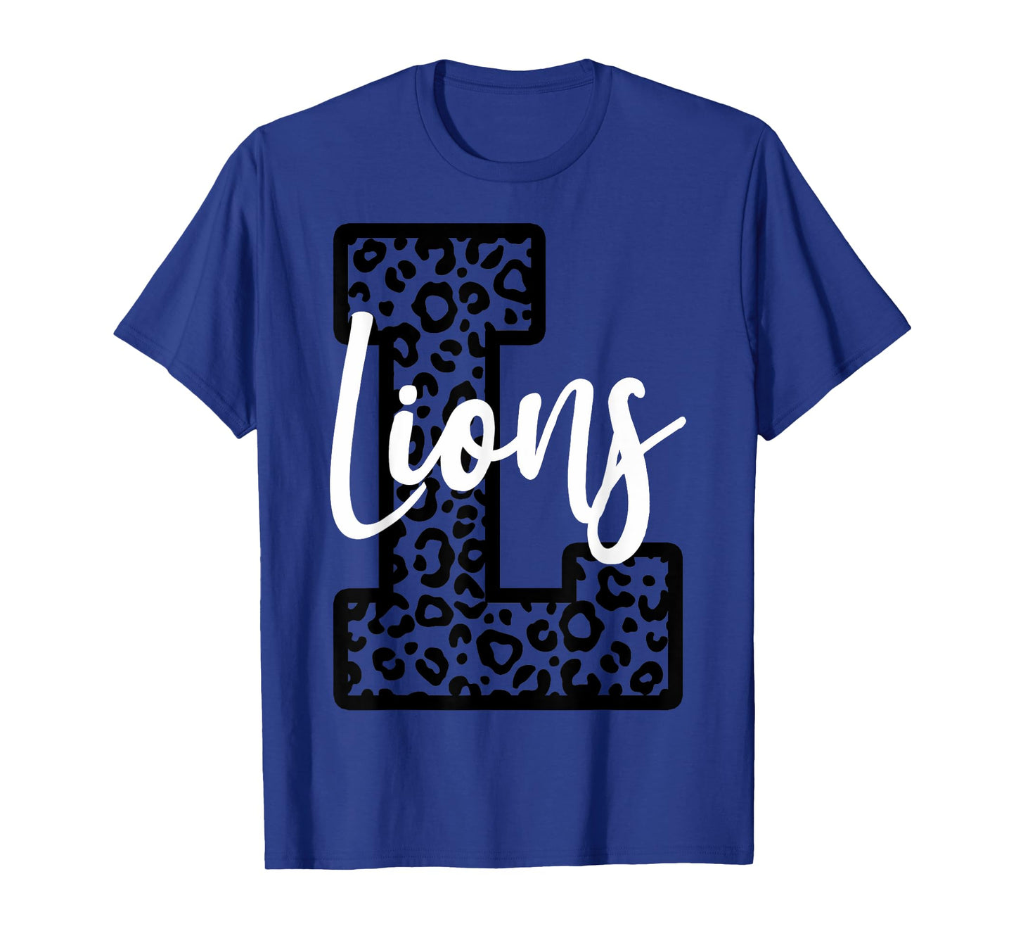 Lions School Spirit Sport Leopard Cheer Fan Game Day T-Shirt