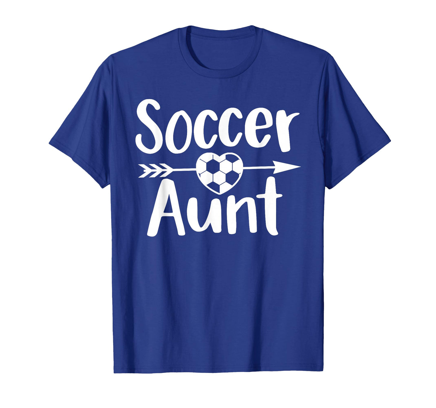 Soccer Aunt Heart Sport Lover Auntie Mother's Day T-Shirt