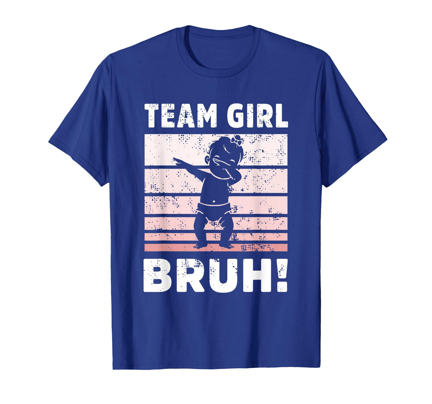 family Team Girl Bruh gender reveal Party Announcement T-Shirt