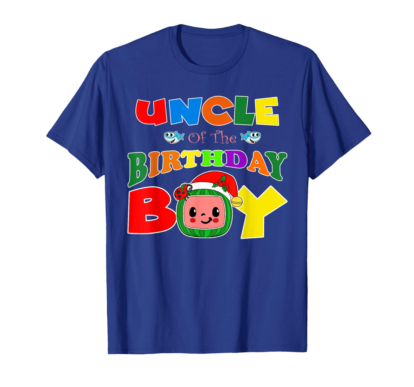 Uncle Of The Birthday Boy Funny Melon Family Matching T-Shirt