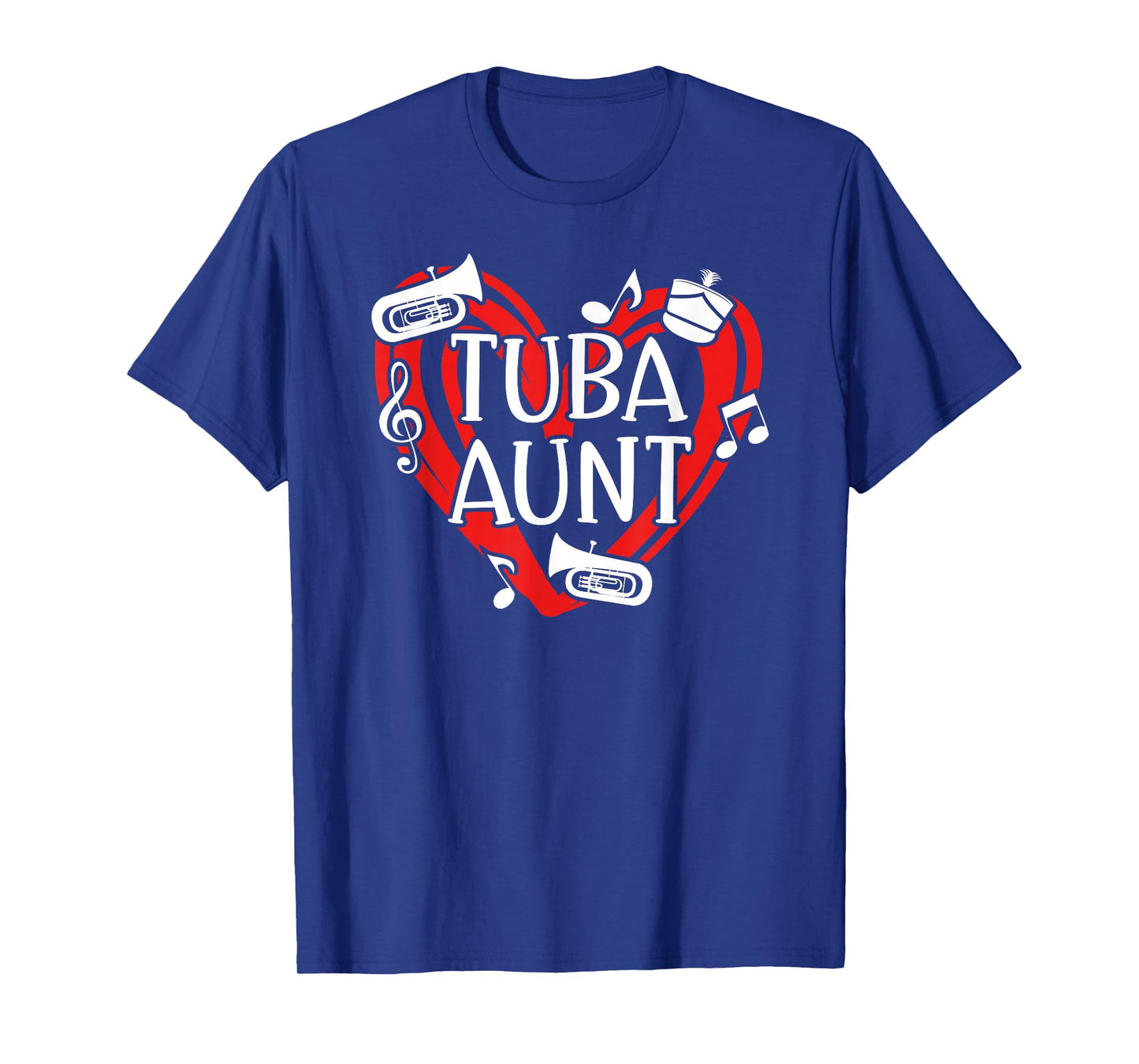 Tuba Aunt of A Tuba Player Auntie Heart Tubist Aunt T-Shirt