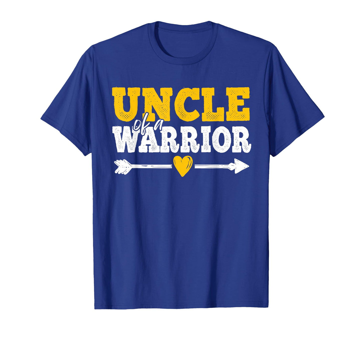 Uncle of a Warrior Childhood Cancer Awareness Family Support T-Shirt