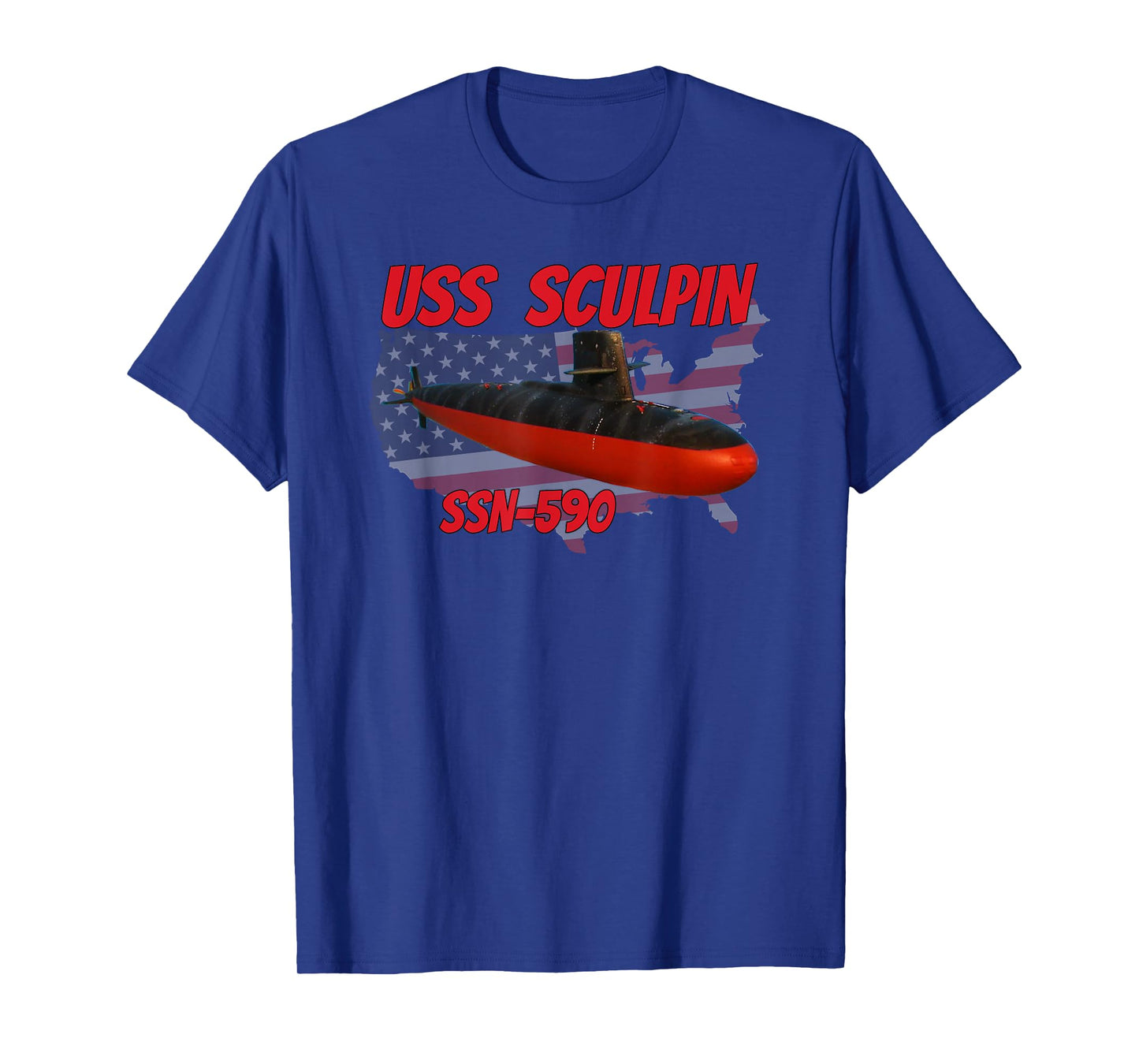 USS Sculpin SSN-590 Submarine Veterans Day Father Grandpa T-Shirt