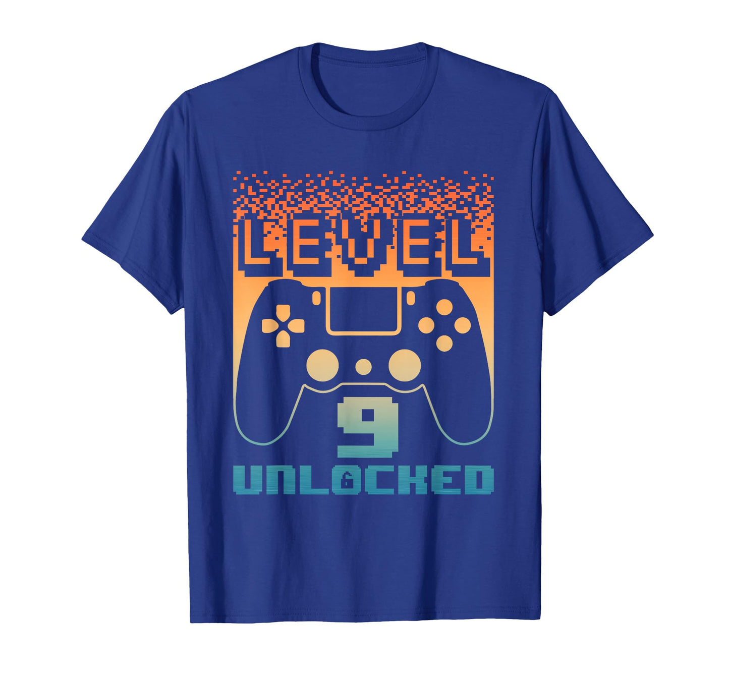 9th Birthday Art For Boys Level 9 Unlocked Gamer 9 Year Old T-Shirt
