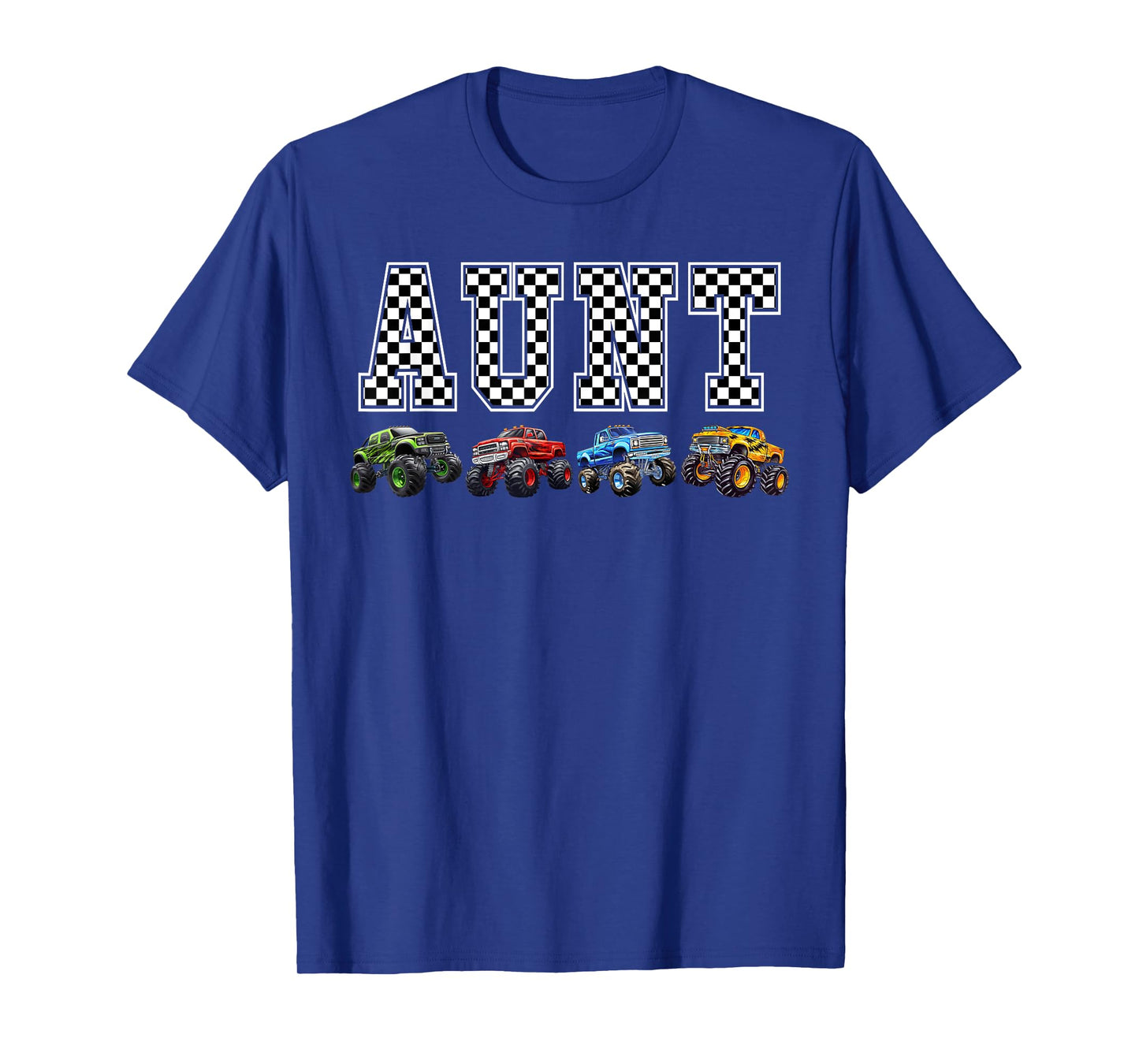 Aunt Family Crew Monster Truck Lover Birthday Matching T-Shirt