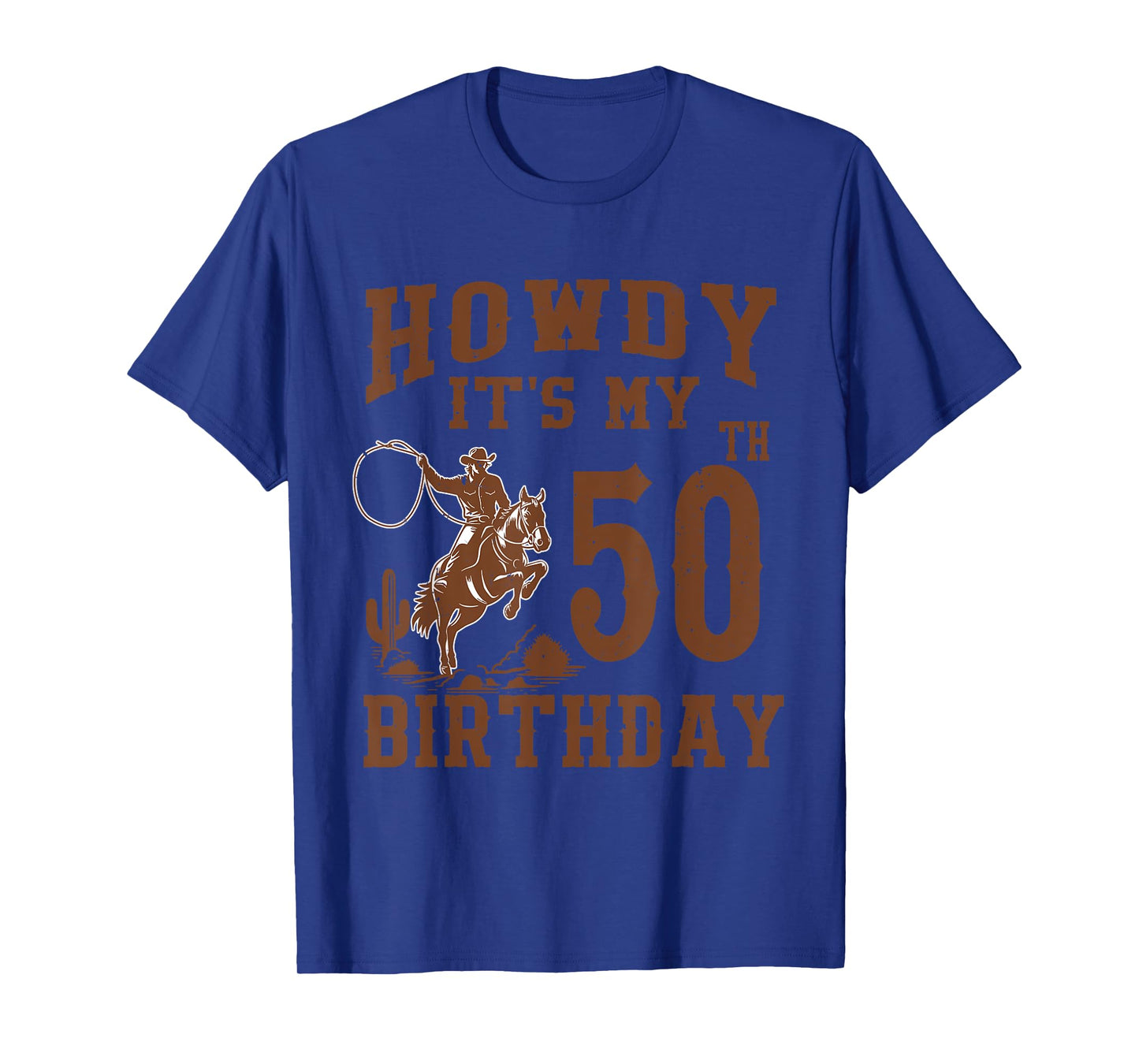 Howdy It's My 50th Birthday Western Cowboy 50 Year Old Bday T-Shirt