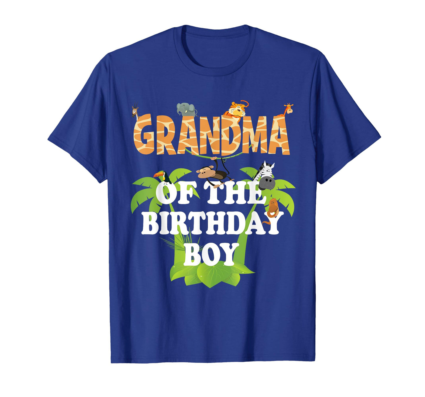 Grandma Of The Birthday Boy Zoo Theme Animal Party T-Shirt