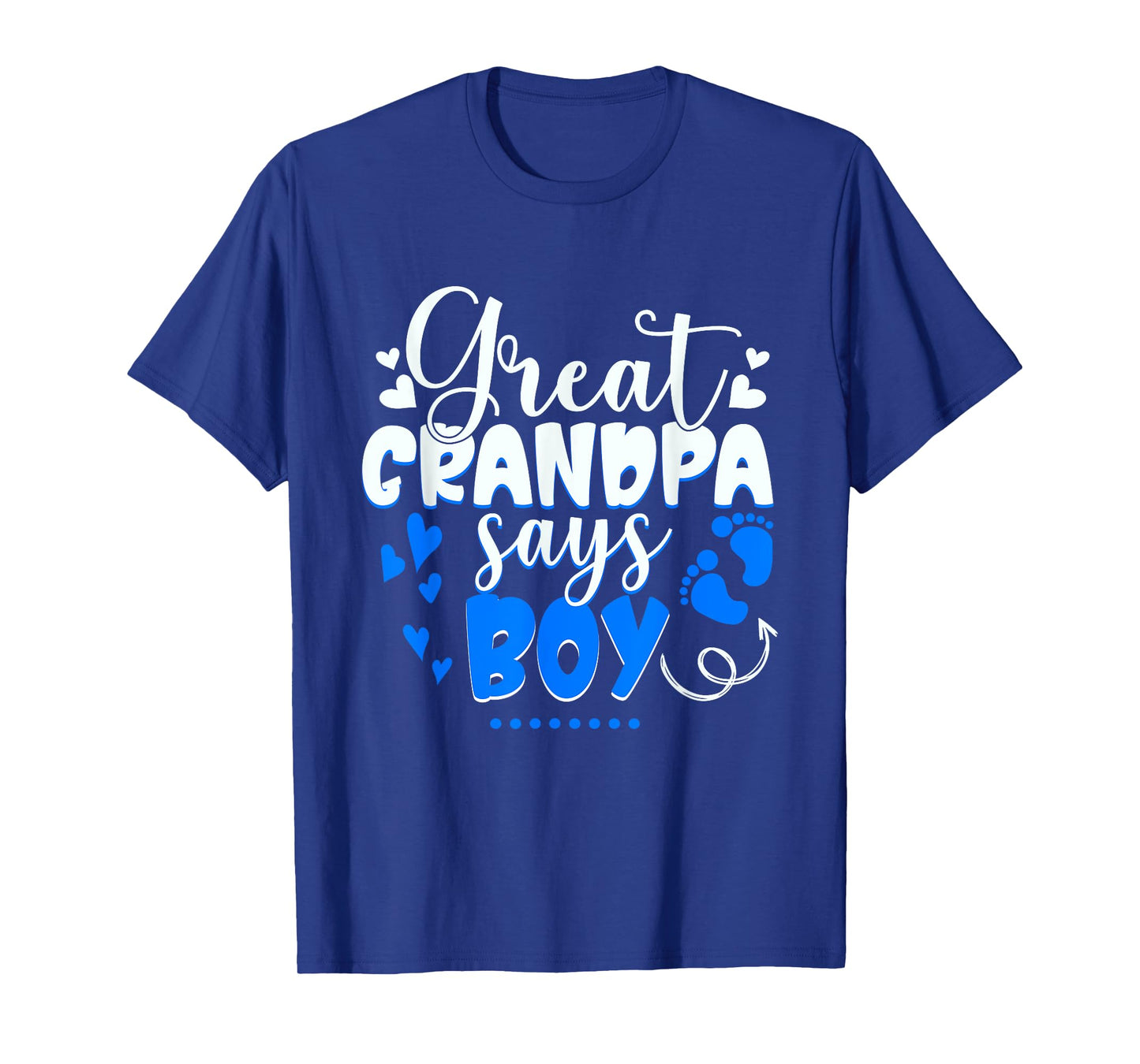 Gender Reveal Great Grandpa Says Boy Matching Family Baby T-Shirt