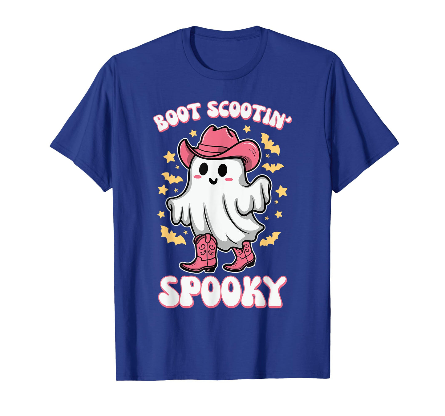 Boot Scootin Spooky Retro Western Funny Halloween Cute Ghost T-Shirt