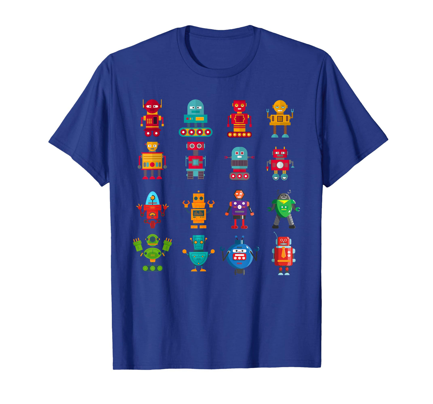 Cute Retro Colorful Robot Collection T-Shirt