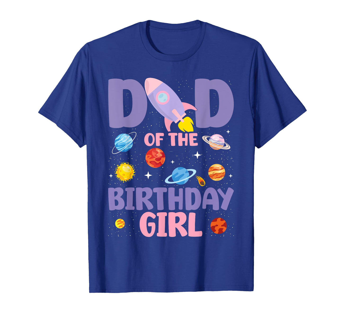 Two The Moon Dad Of the Birthday Girl Astronaut Family Party T-Shirt