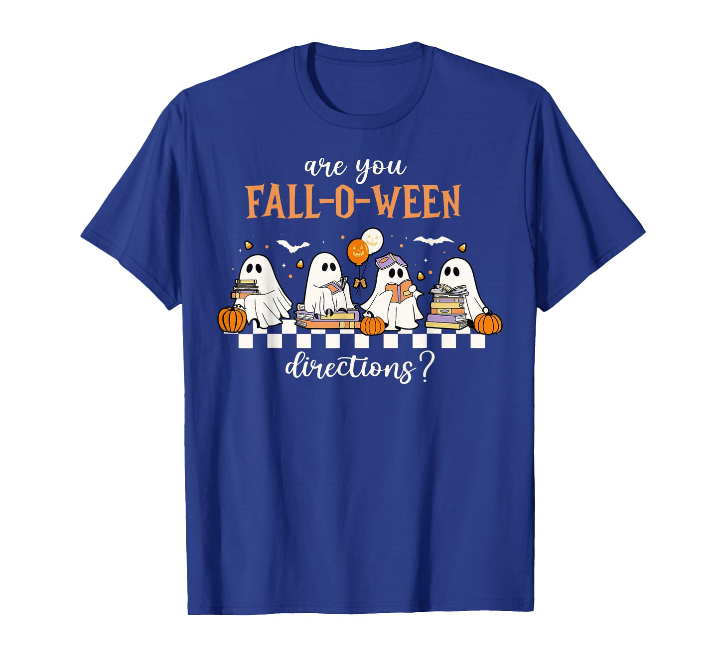 Retro are You Fall O Ween Directions Teacher Halloween Ghost T-Shirt