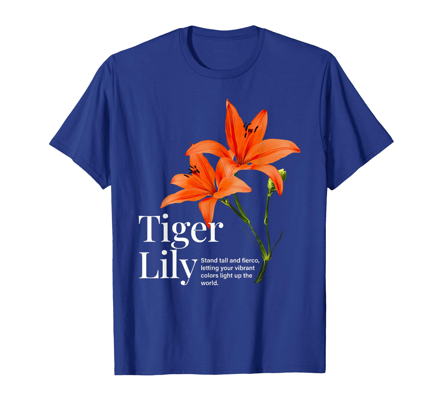 Vintage Tiger Lily Flower Aesthetic Gardening Nature Lover T-Shirt