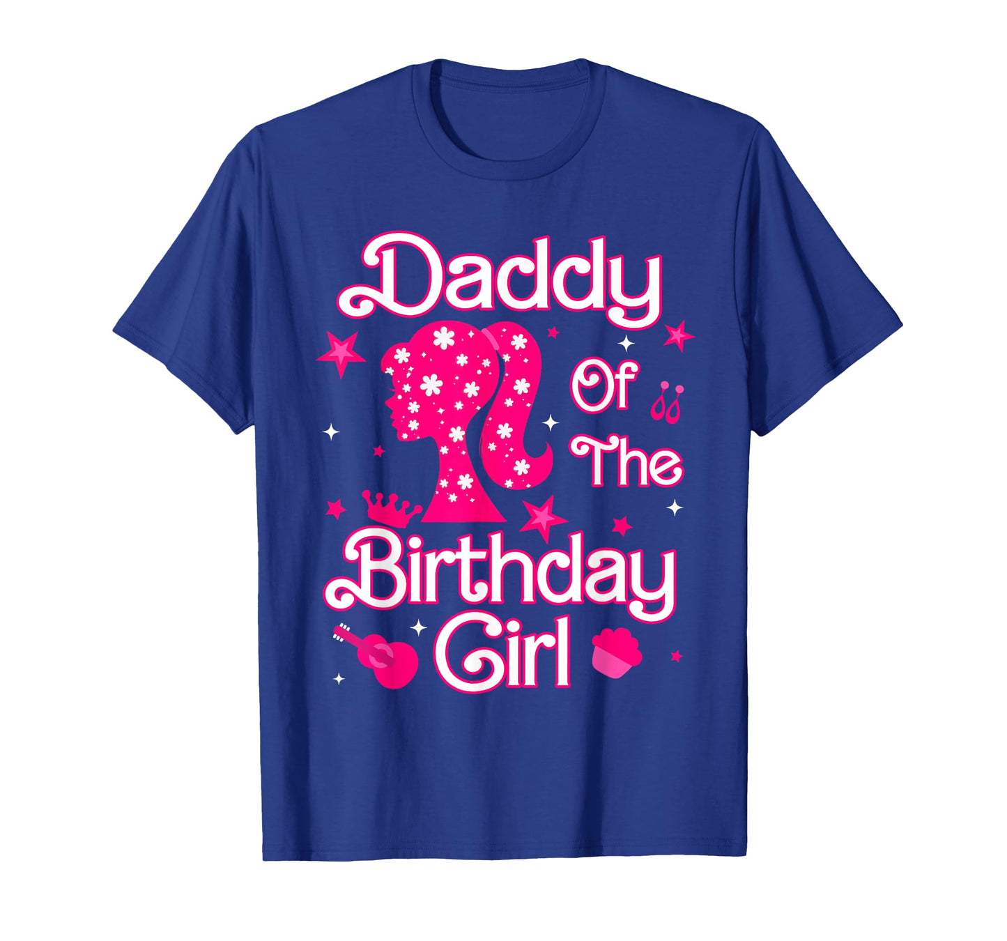 Daddy of The Birthday Girl Family Matching Pink Theme T-Shirt