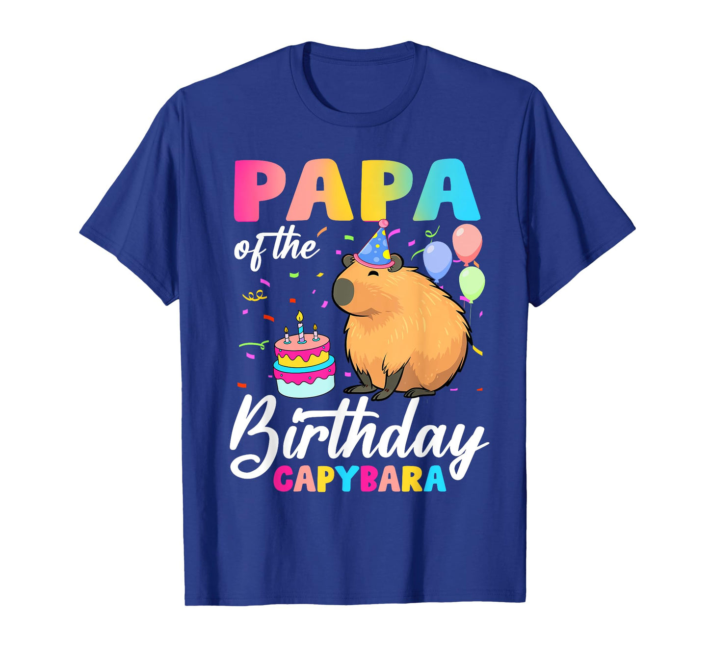 Papa Of The Birthday Capybara Girl Bday Party Family T-Shirt