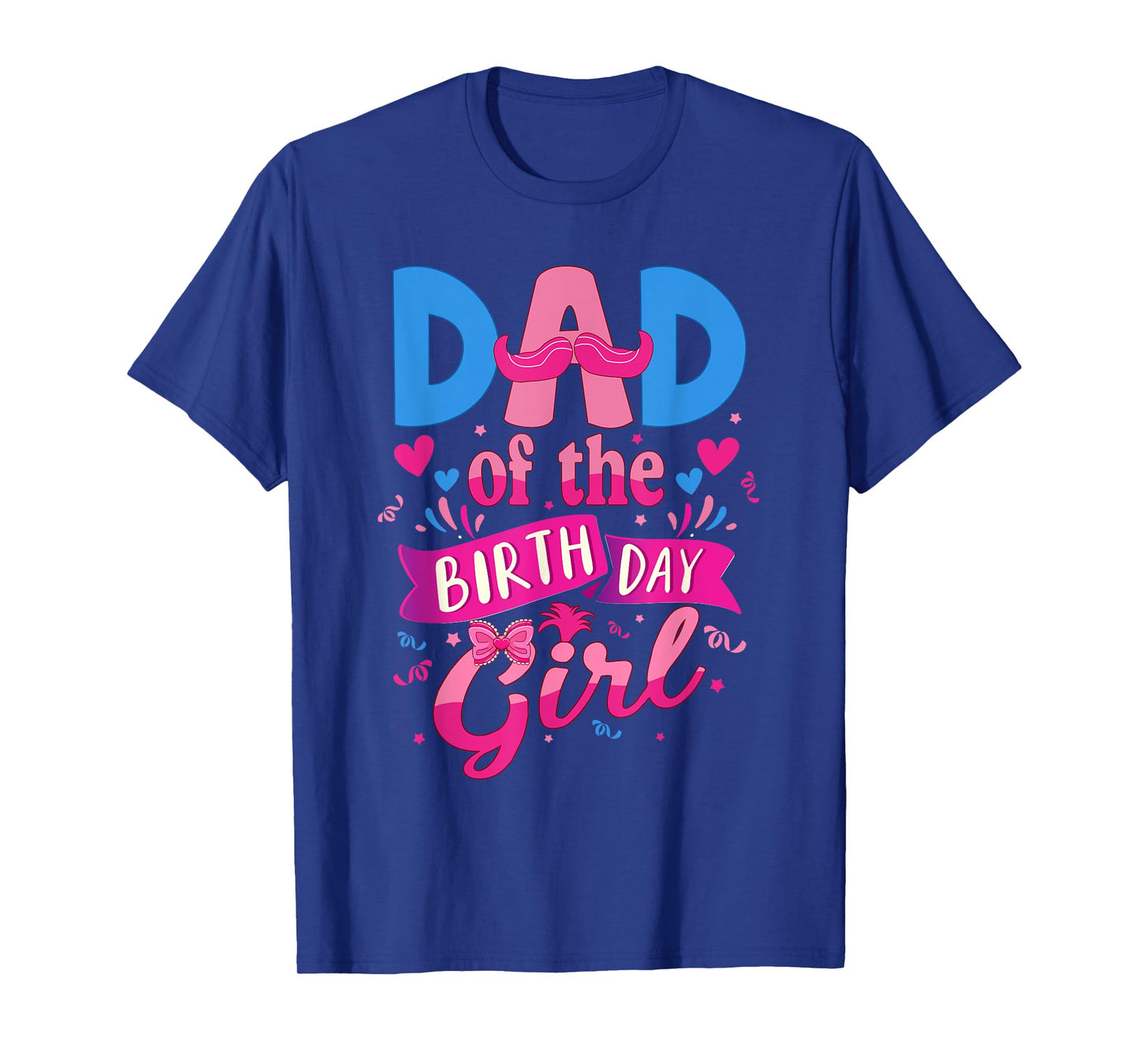Dad Of The Birthday Girl Troll Family Party Decorations T-Shirt